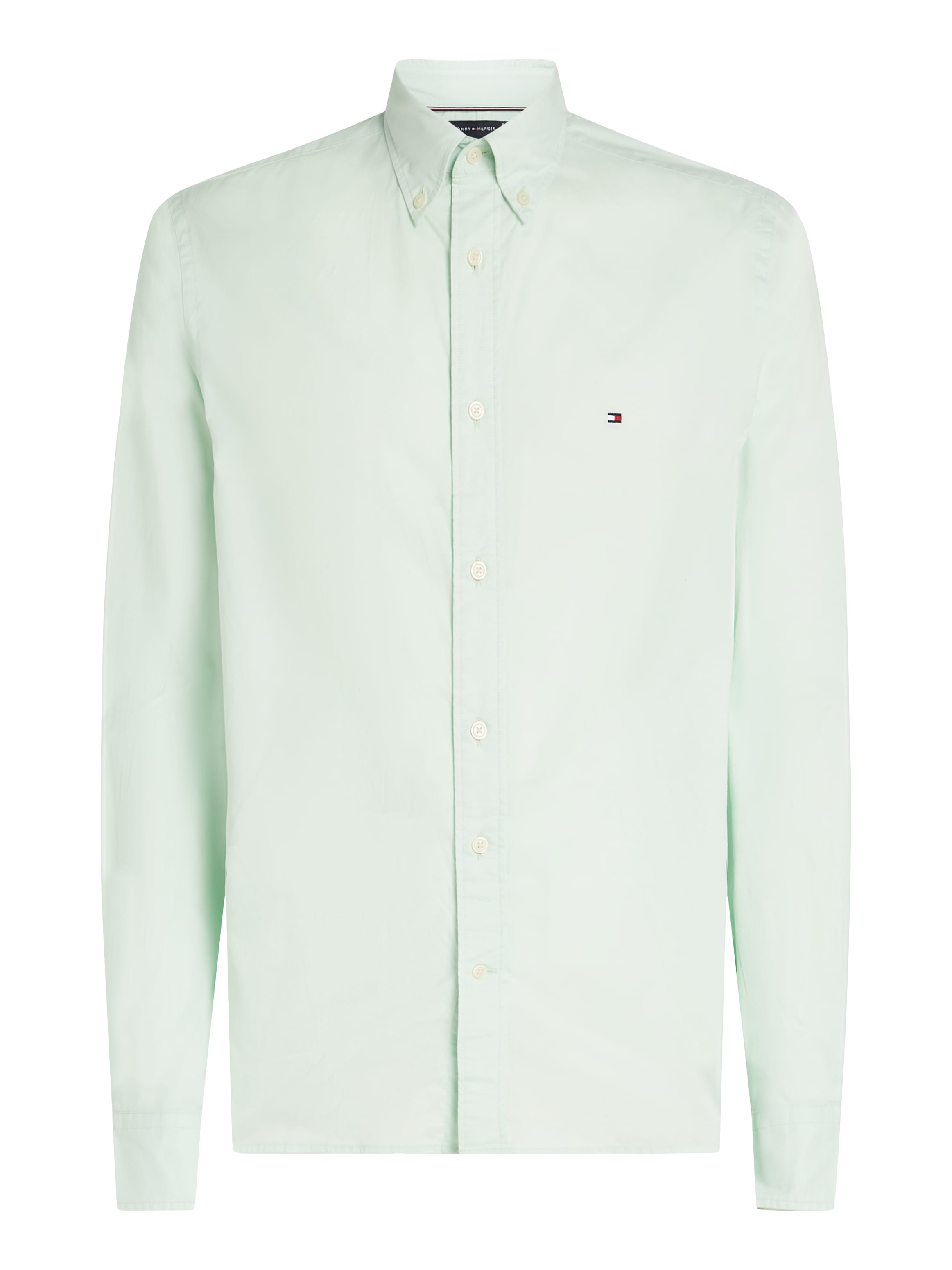 Tommy Hilfiger Businesshemd »FLEX POPLIN SOLID RF SHIRT 1«, mit Logostickerei