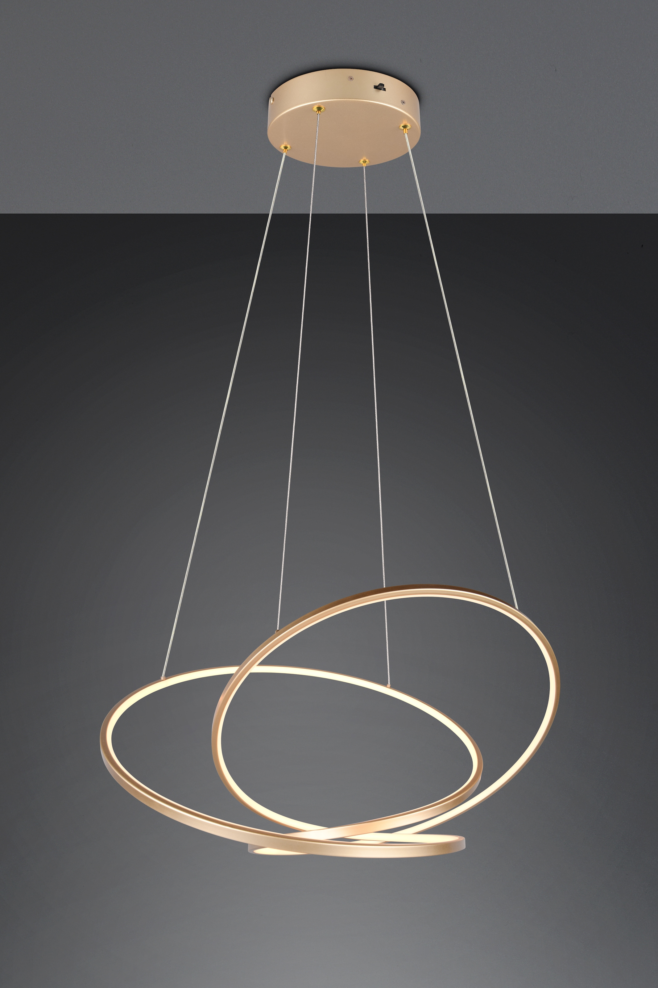 TRIO Leuchten LED Pendelleuchte »DARVIN, LED Hängelampe 52W 6700 Lumen, dimmbar, Lichtfarbe einstellbar« LED-Board 1 Stk. warmweiß - kaltweiß CCT 2300/3000/4000K warmweiß-kaltweiß, höhenverstellbar bis max 150cm