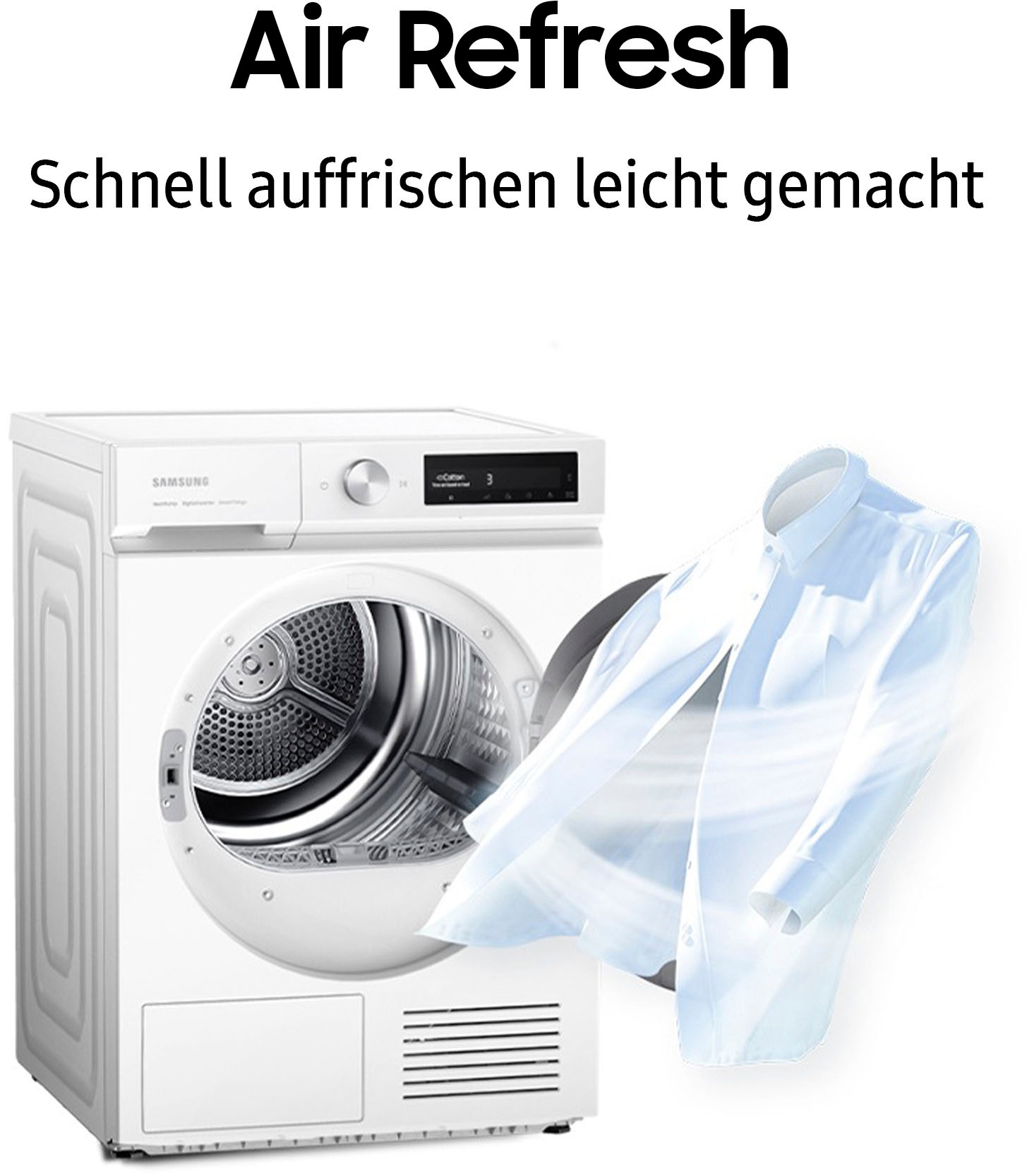 Samsung Wärmepumpentrockner »DV81CGC2B0AE«, DV5000C, 8 kg, Air Refresh & Hygiene-Programm