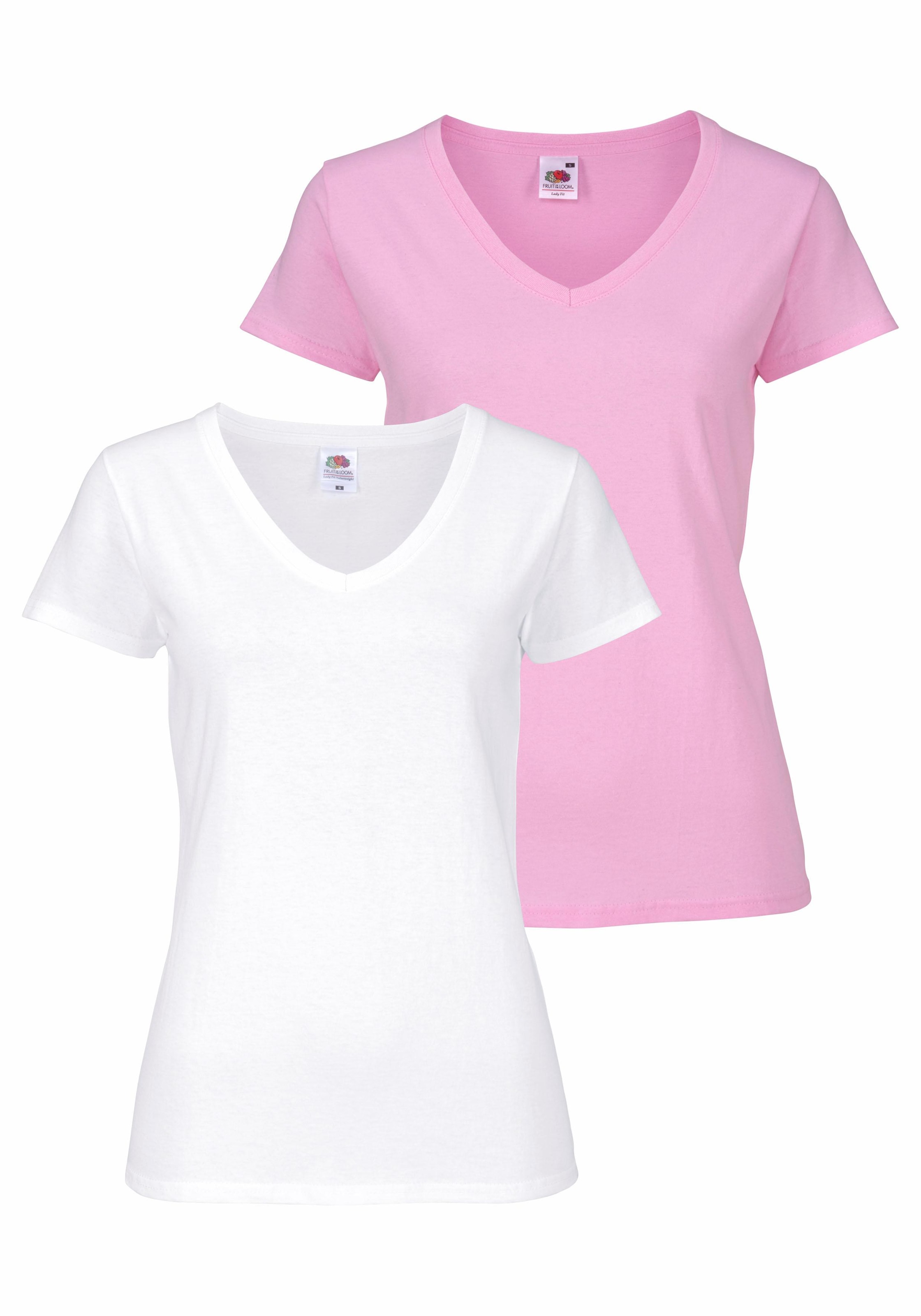 Fruit of the Loom V-Shirt »Lady-Fit Valueweight V-Neck«