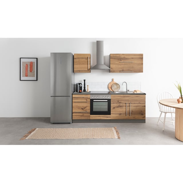 HELD MÖBEL Küchenzeile »Samos«, mit E-Geräten, Breite 210 cm mit  Stangengriffen aus Metall kaufen online bei OTTO