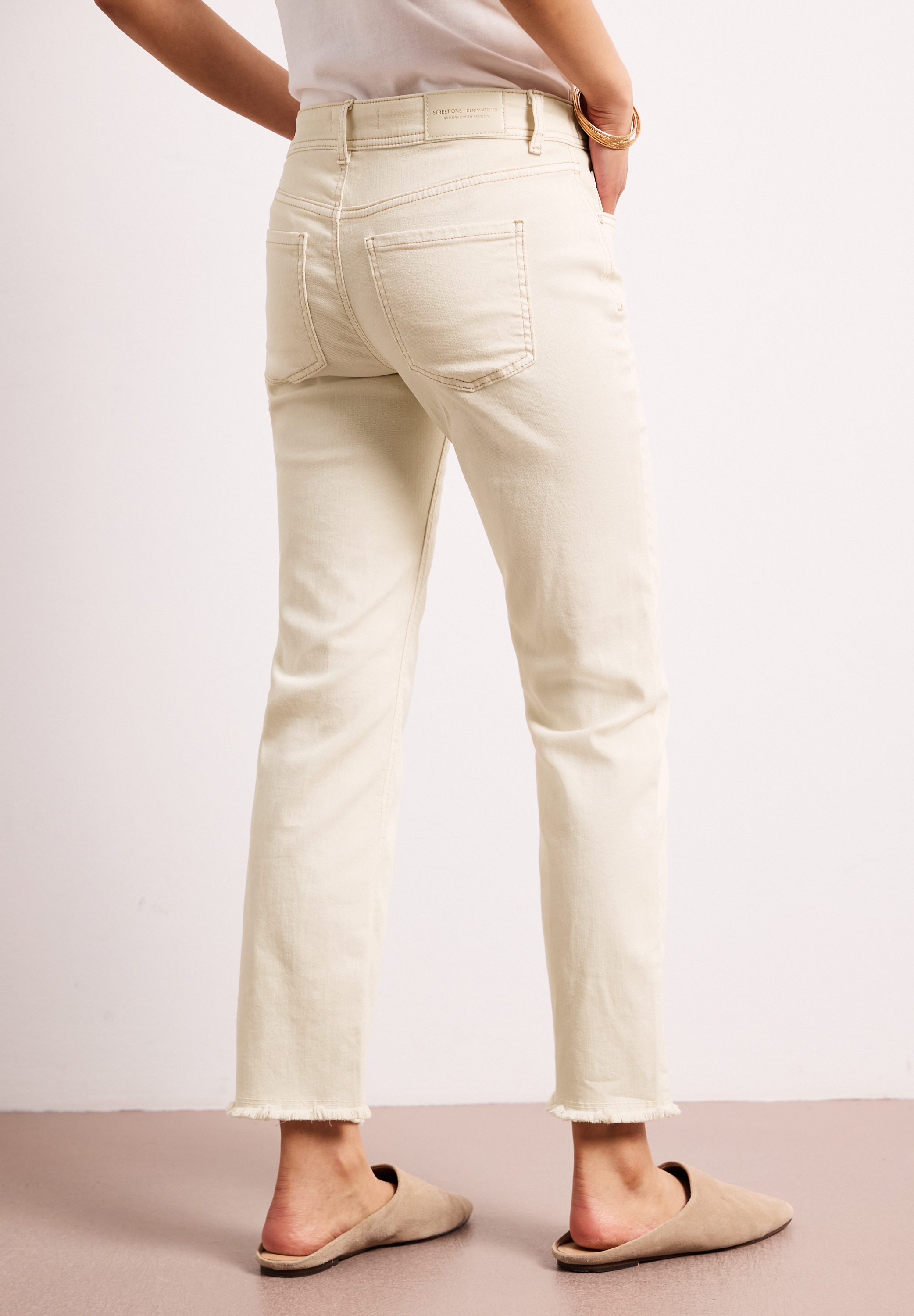 STREET ONE Straight-Jeans »Style Tilly« mit offenem Saum