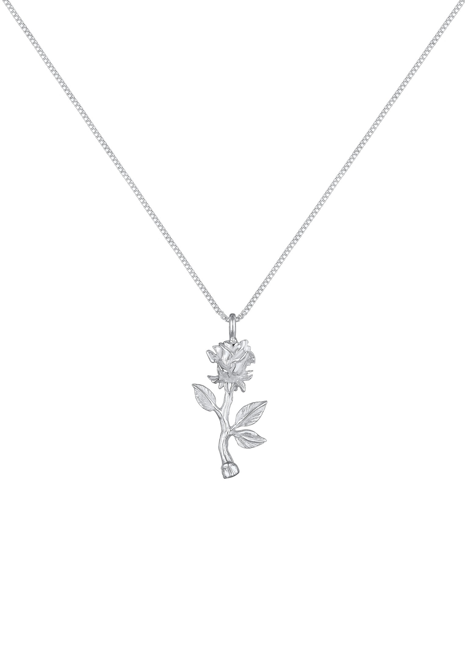 Elli Kette mit Anhänger »Halskette Vintage Anhänger Rose 925 Sterling Silber«