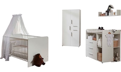 Babyzimmer-Komplettset »Lea«, (Set, 6 St., Bett, Wickelkommode, Unterbauregale,...