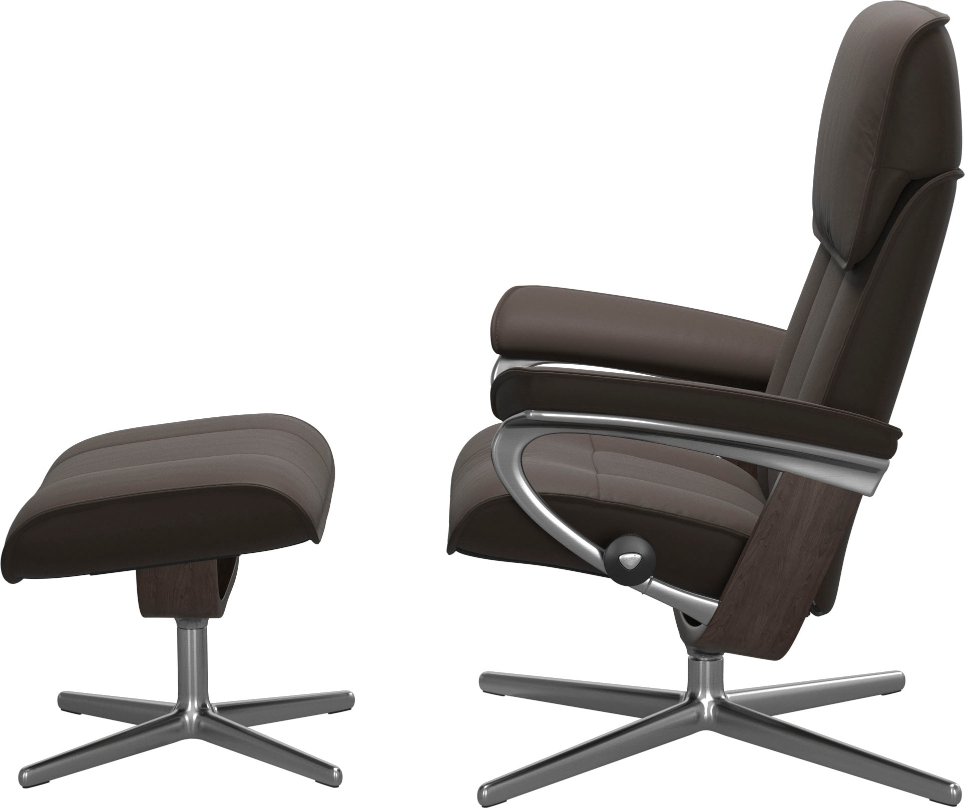 Stressless® Fußhocker »Admiral« mit Cross Base, Größe M & L, Holzakzent Wenge