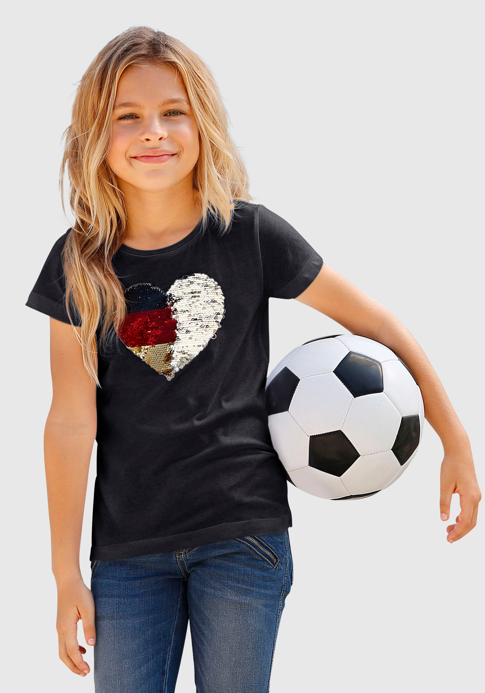 KIDSWORLD T-Shirt »Fußballshirt«, Wendepailletten mit OTTO Online Shop im