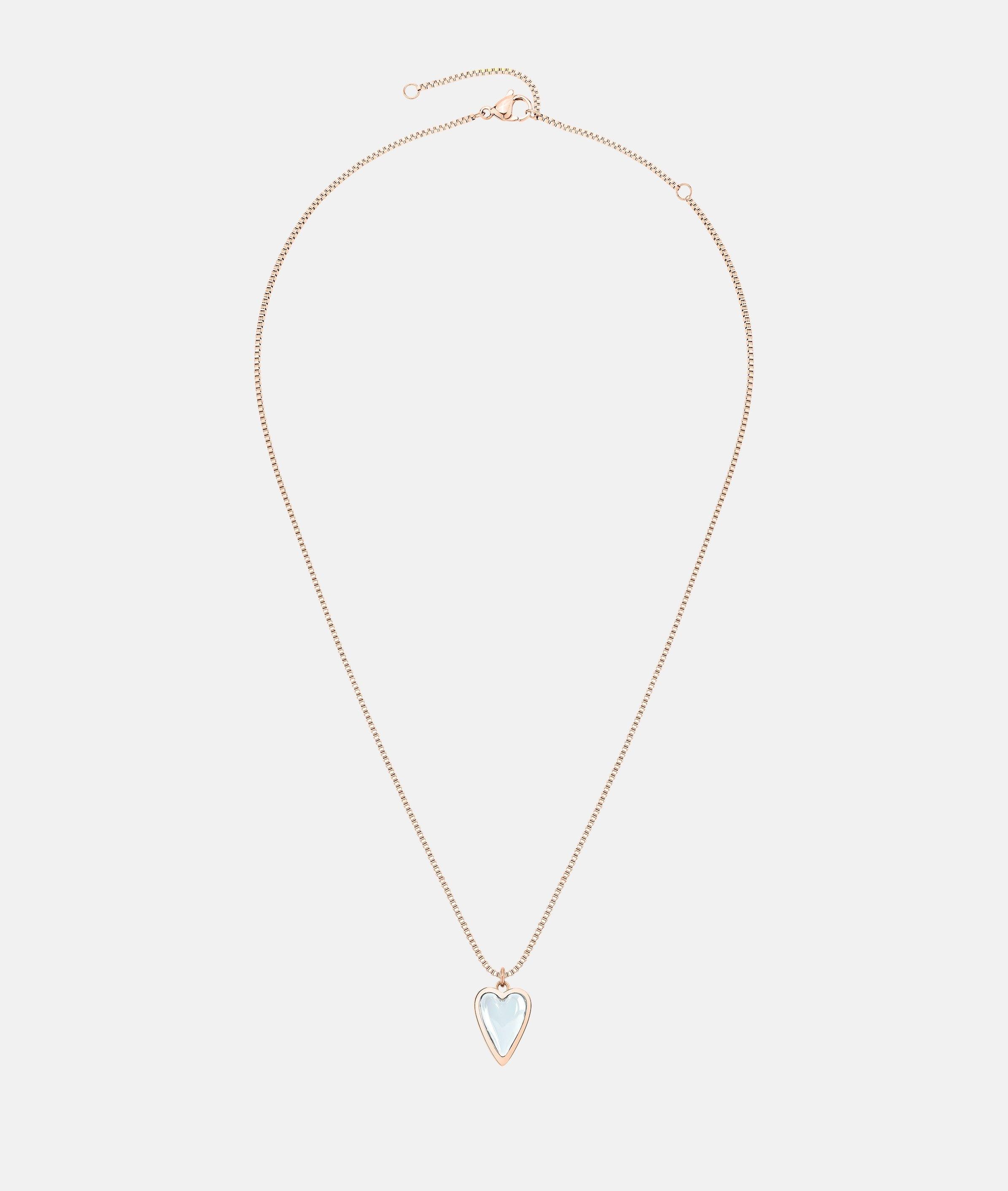 Liebeskind Berlin Kette mit Anhänger »Schmuck Geschenk Edelstahl Halskette Glass Heart« mit Glasstein