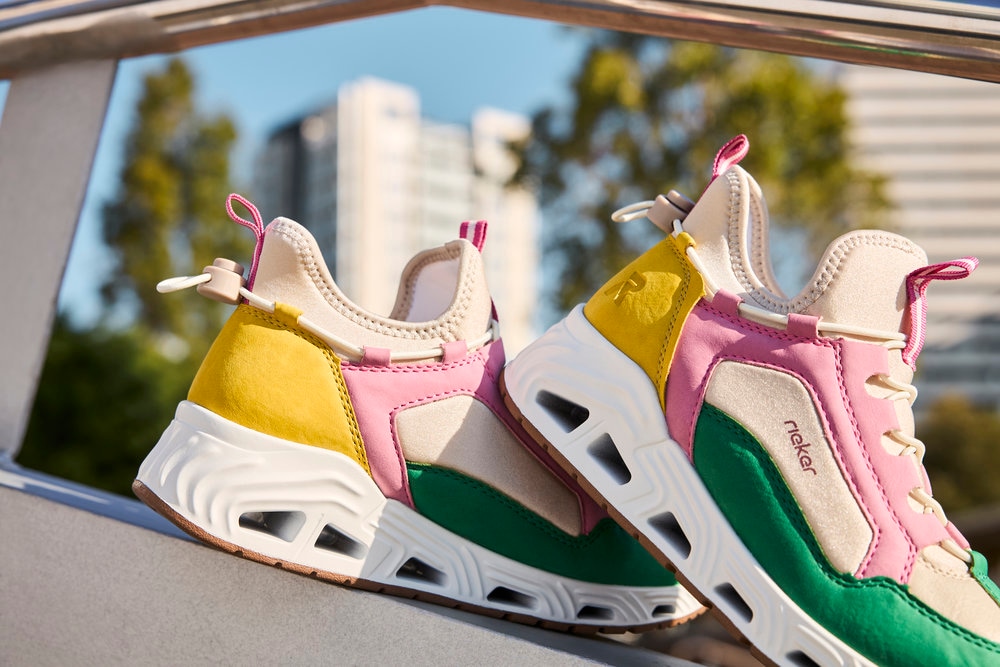 RIEKER Sport Slip-On Sneaker  High Top Sneaker, Schlupfschuh mit Schnellverschluss hinten