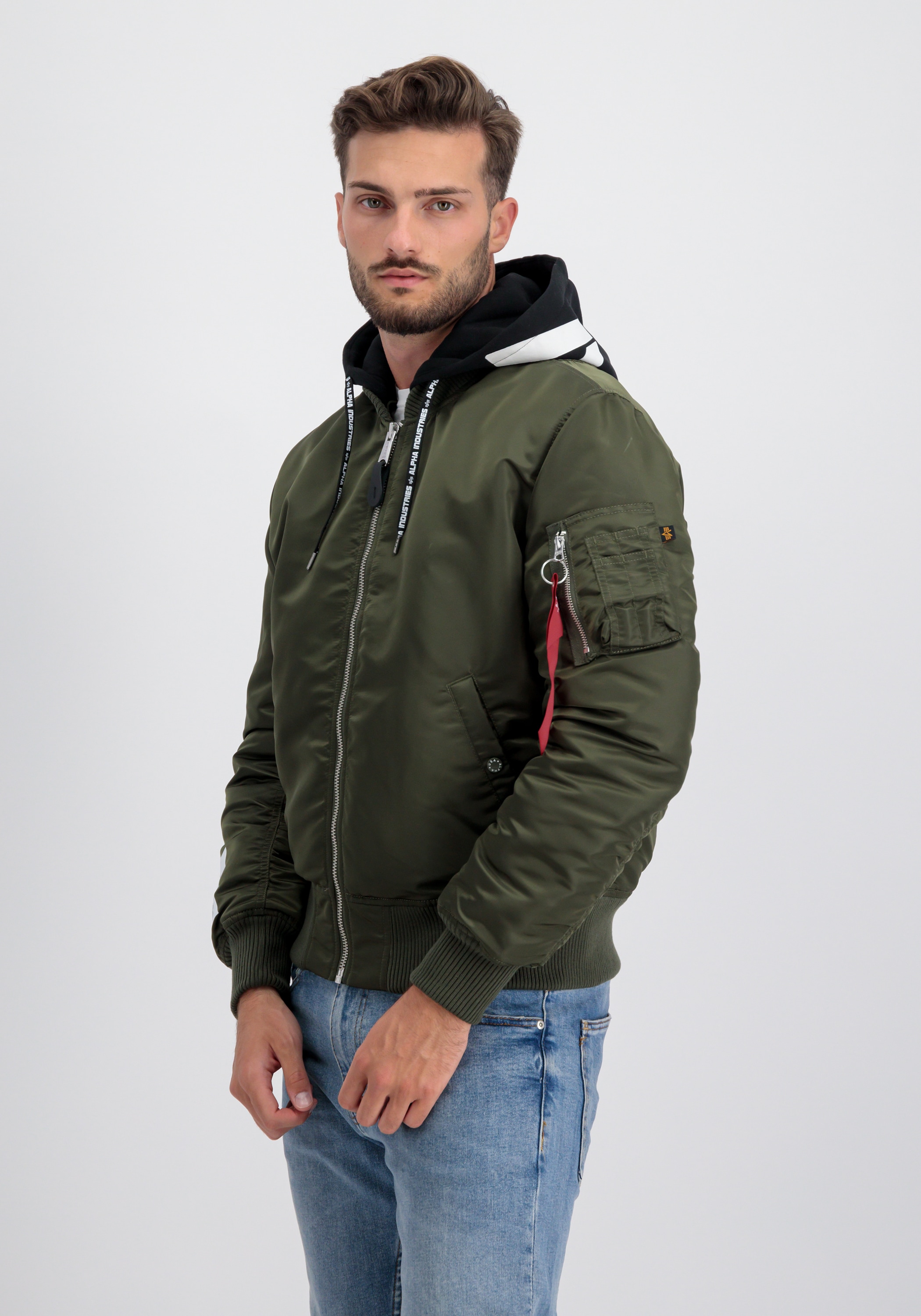 Alpha Industries Bomberjacke »Alpha Industries Men - Bomber Jackets MA-1 Zip Hood Print«