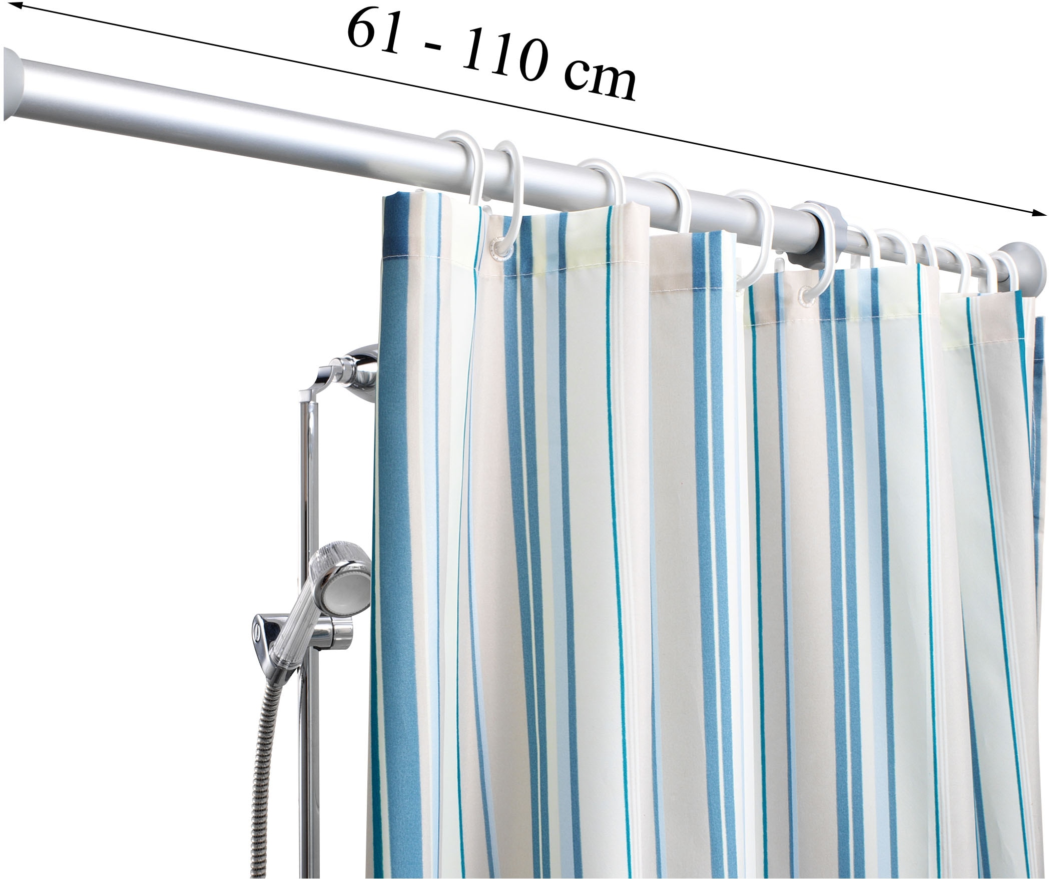 Ruco Kleiderstange »Duschstange/Teleskopstange« Breitenverstellbare Kleiderstange, rostfrei, Made in Germany