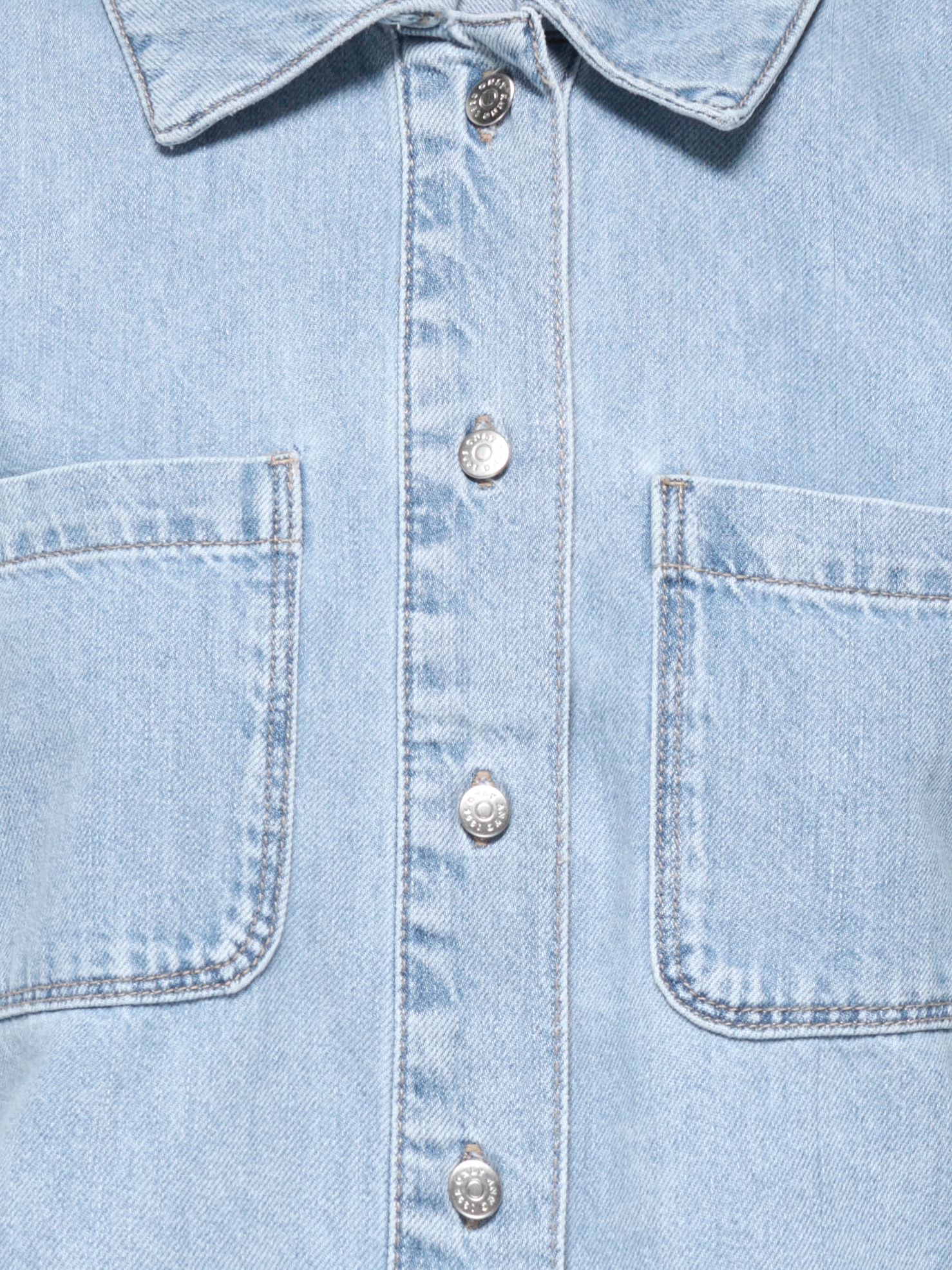 ONLY Jeansbluse »ONLCLEO LIFE SS CROP DNM SHIRT PIM NOOS« Baumwolle