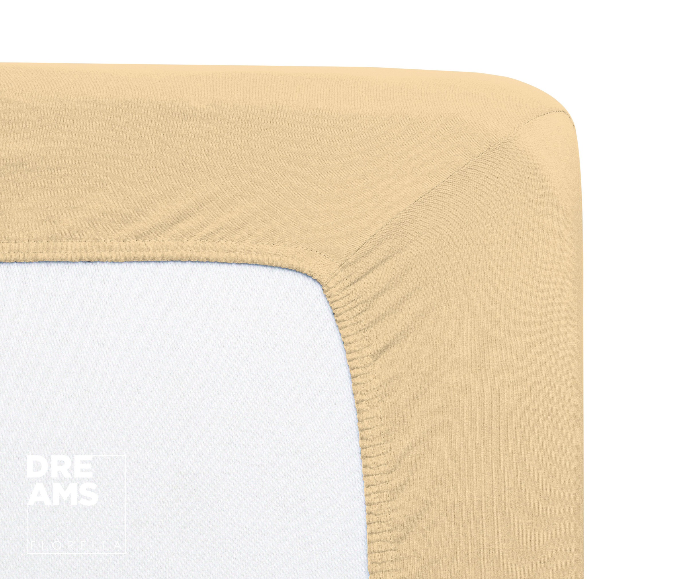 Florella Spannbettlaken »Avance Fein Jersey, mit Rundum-Gummi, 100 % Baumwolle«, für Matratzenhöhe bis 25 cm geeignet