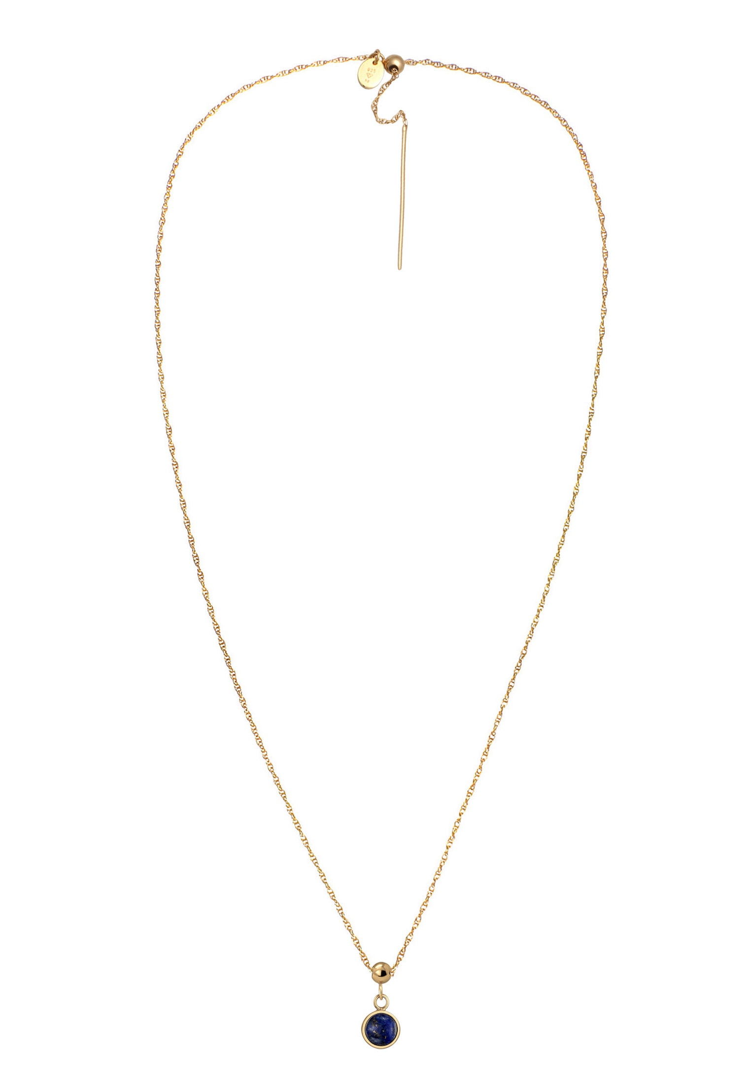 Elli Premium Silberkette »Halskette Geburtsstein Edelstein Solitär 925 Sterling Silber vergoldet«