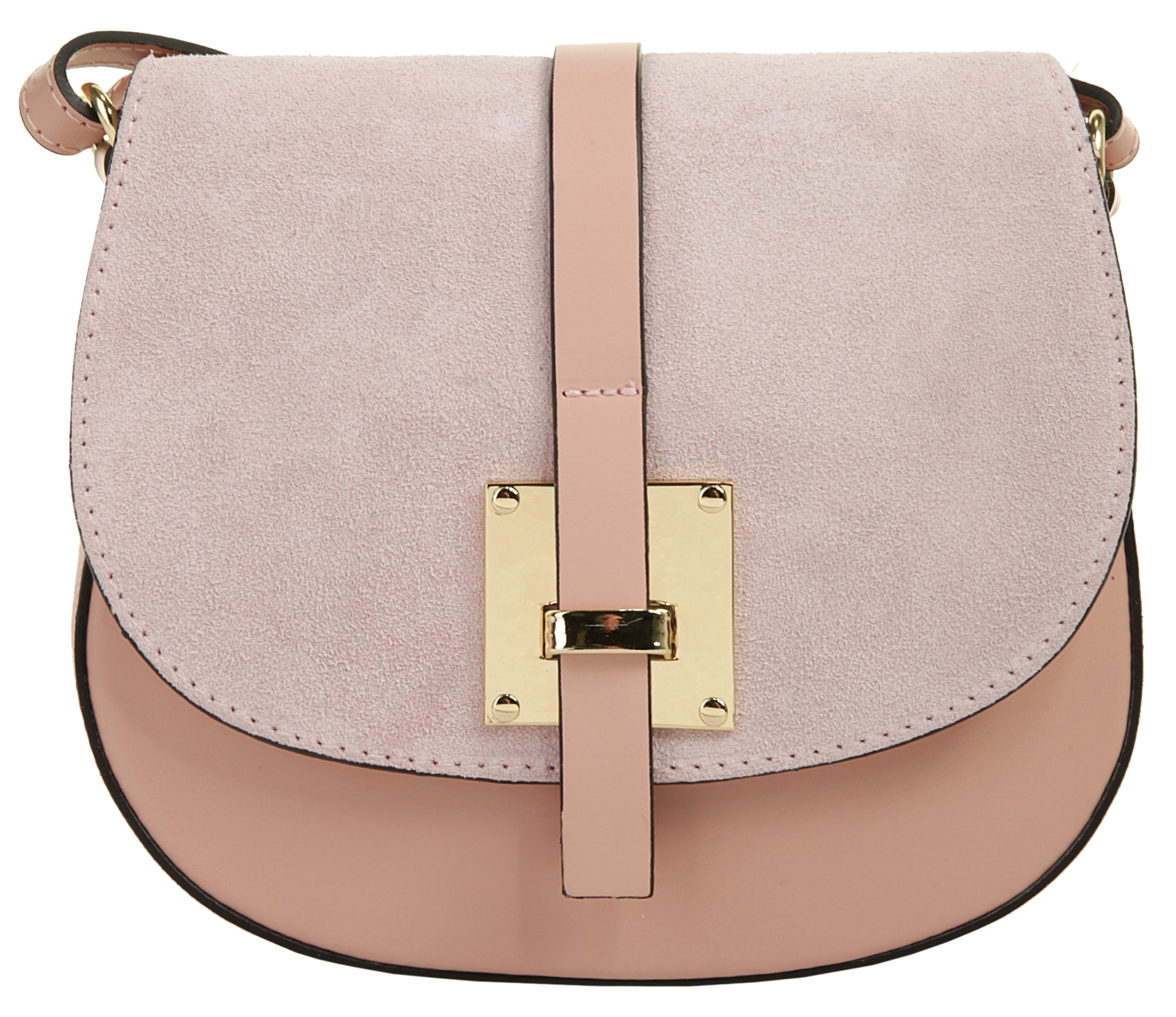 Tasche aus echtem Leder in Rosa