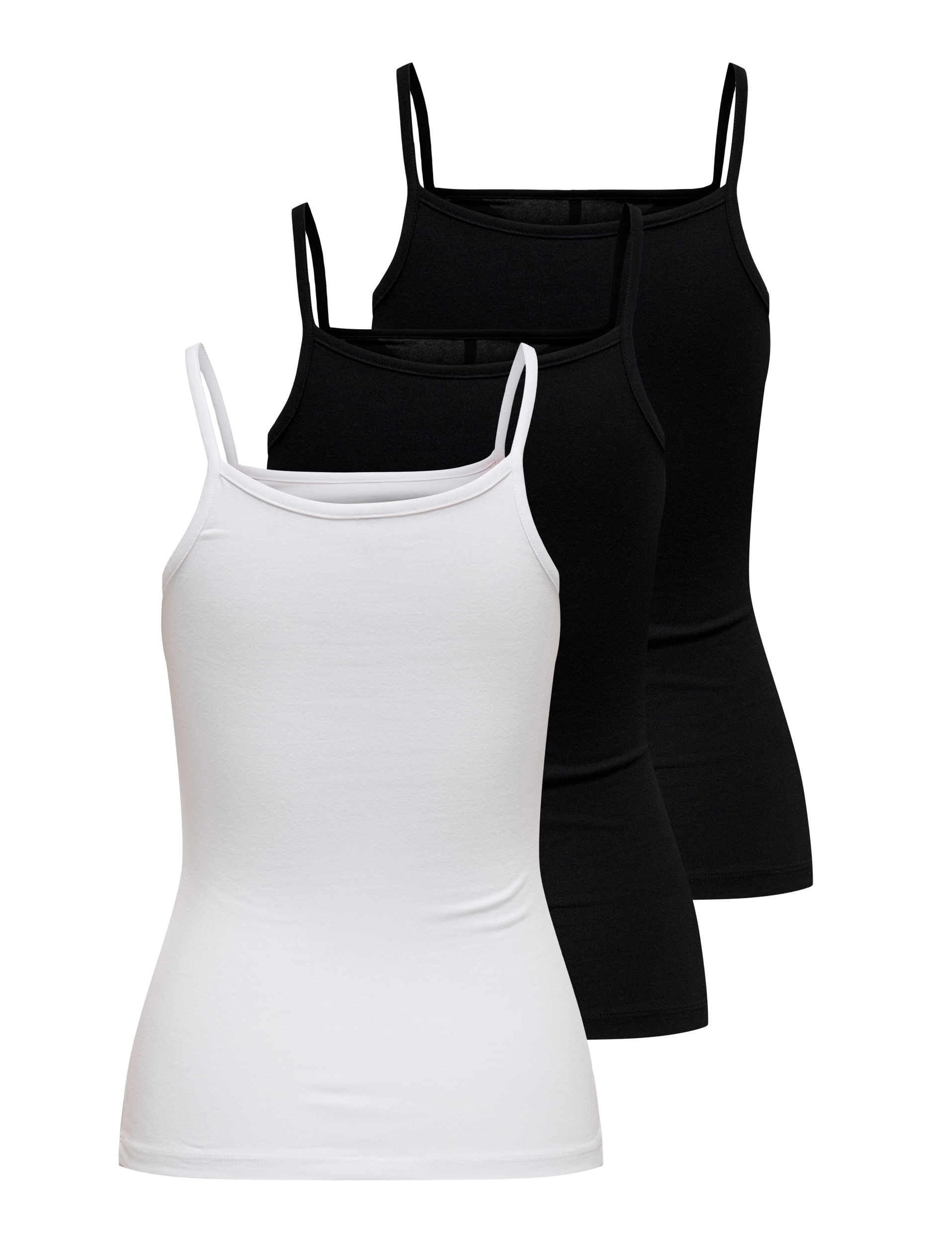 ONLY Spaghettitop »ONLLOVE STRAP SINGLET 3 PACK CS JRS«, (Packung, 3 tlg., 3er-Pack)