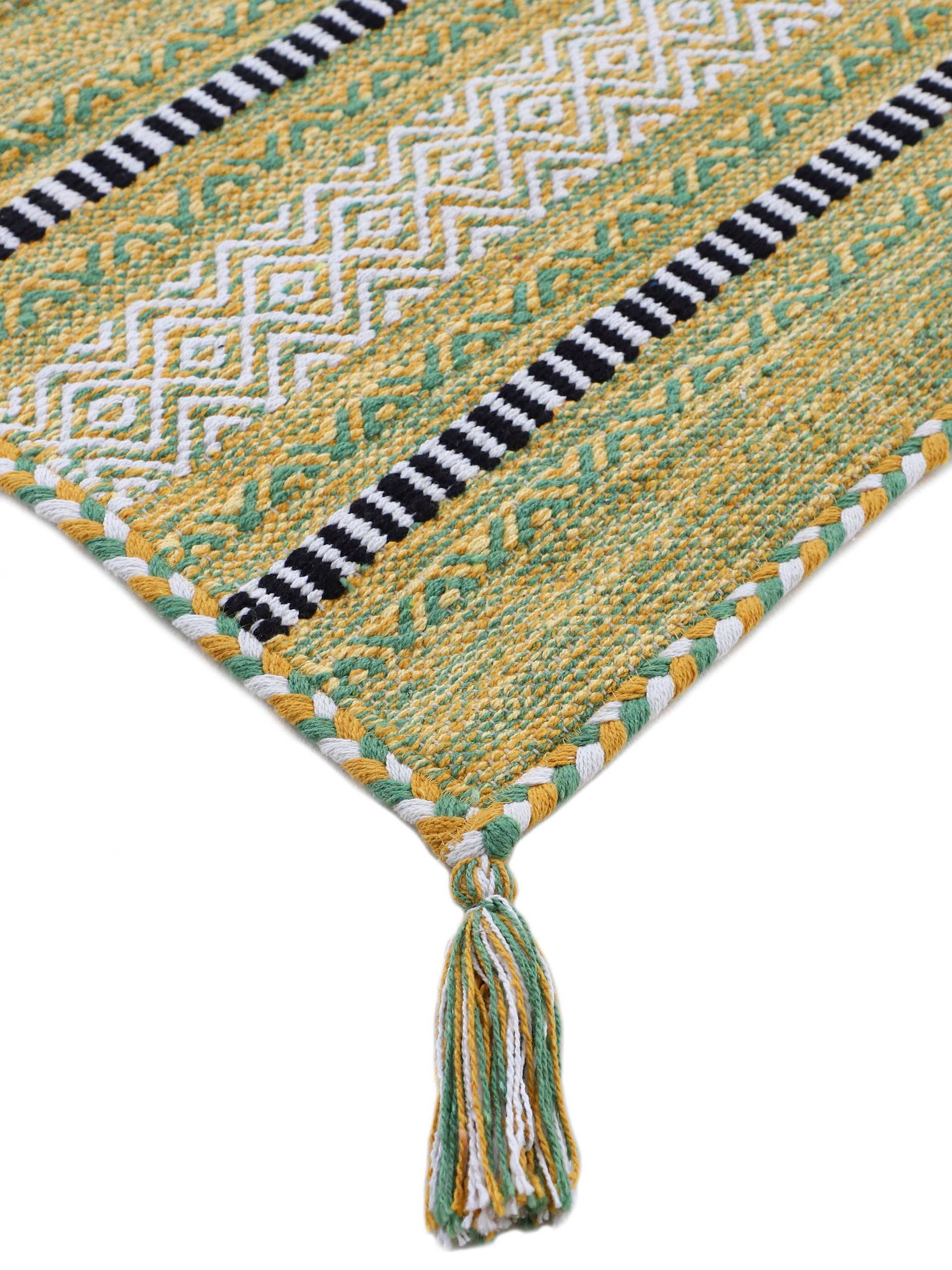 carpetfine Teppich »Kelim Azizi«, rechteckig, 5 mm Höhe, Baumwolle, Wendeteppich mit Fransen, Wohnzimmer