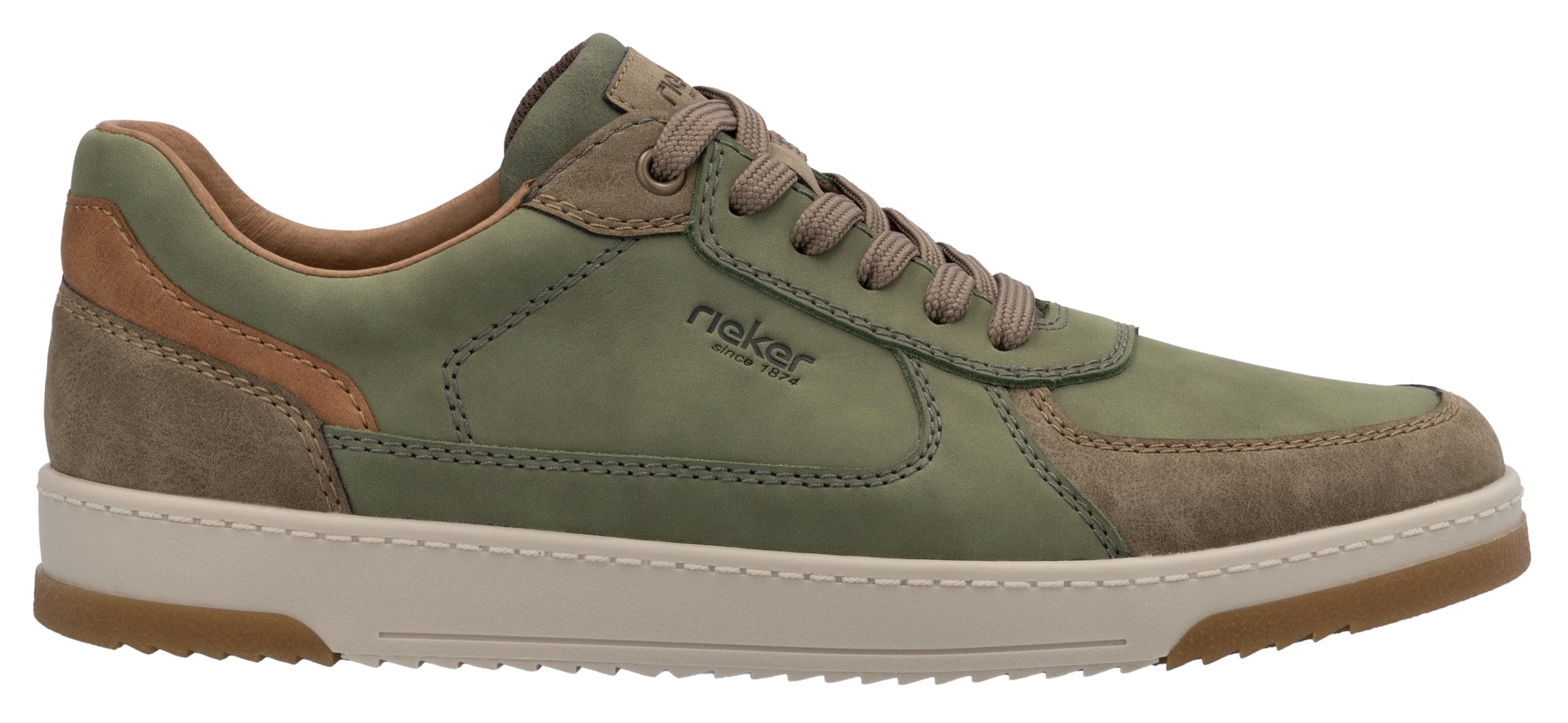 Rieker Sneaker, Freizeitschuh, Halbschuh, Schnürschuh mit gepolstertem Schaftrand