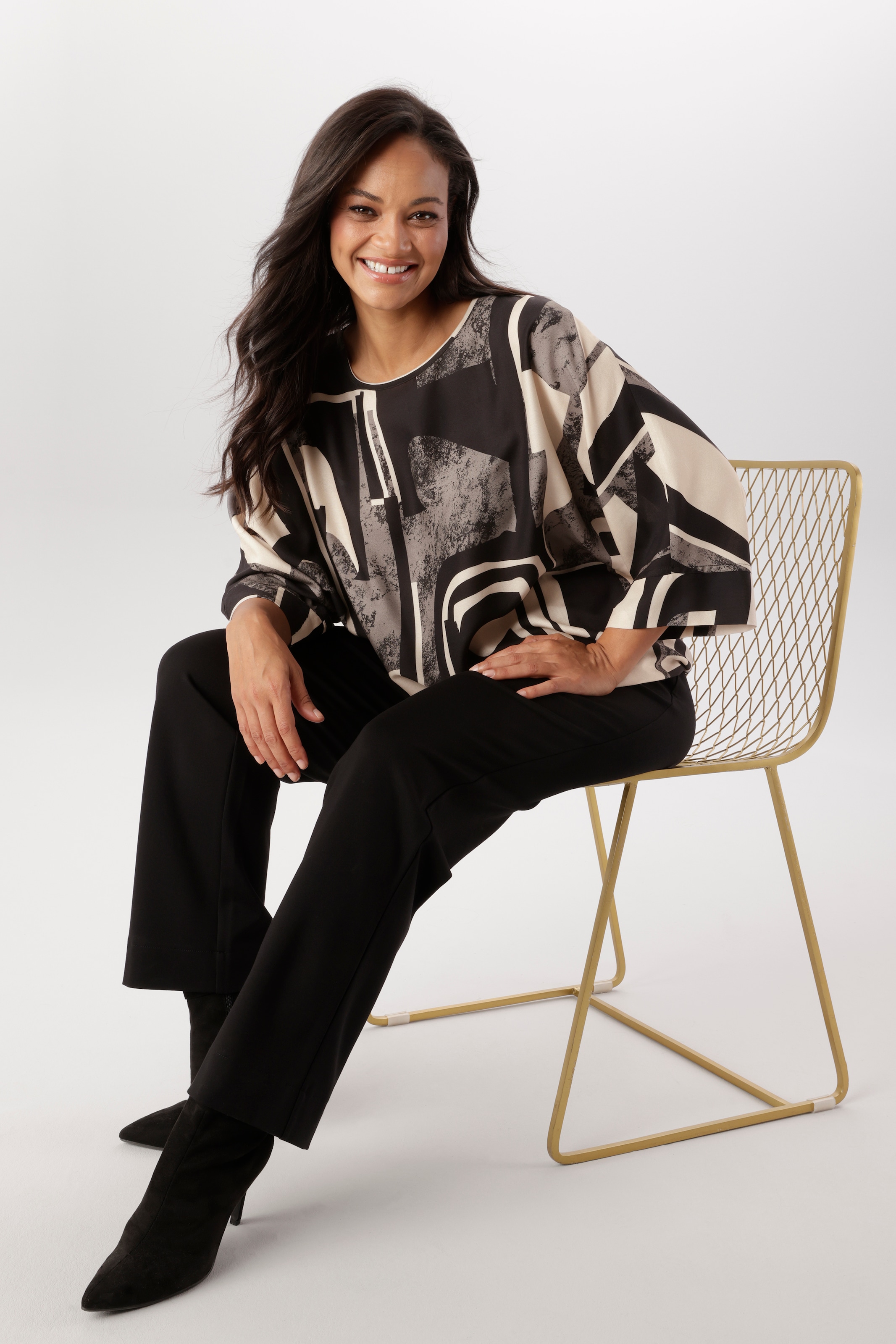 Aniston PLUS Schlupfbluse mit abstraktem Muster - NEUE KOLLEKTION
