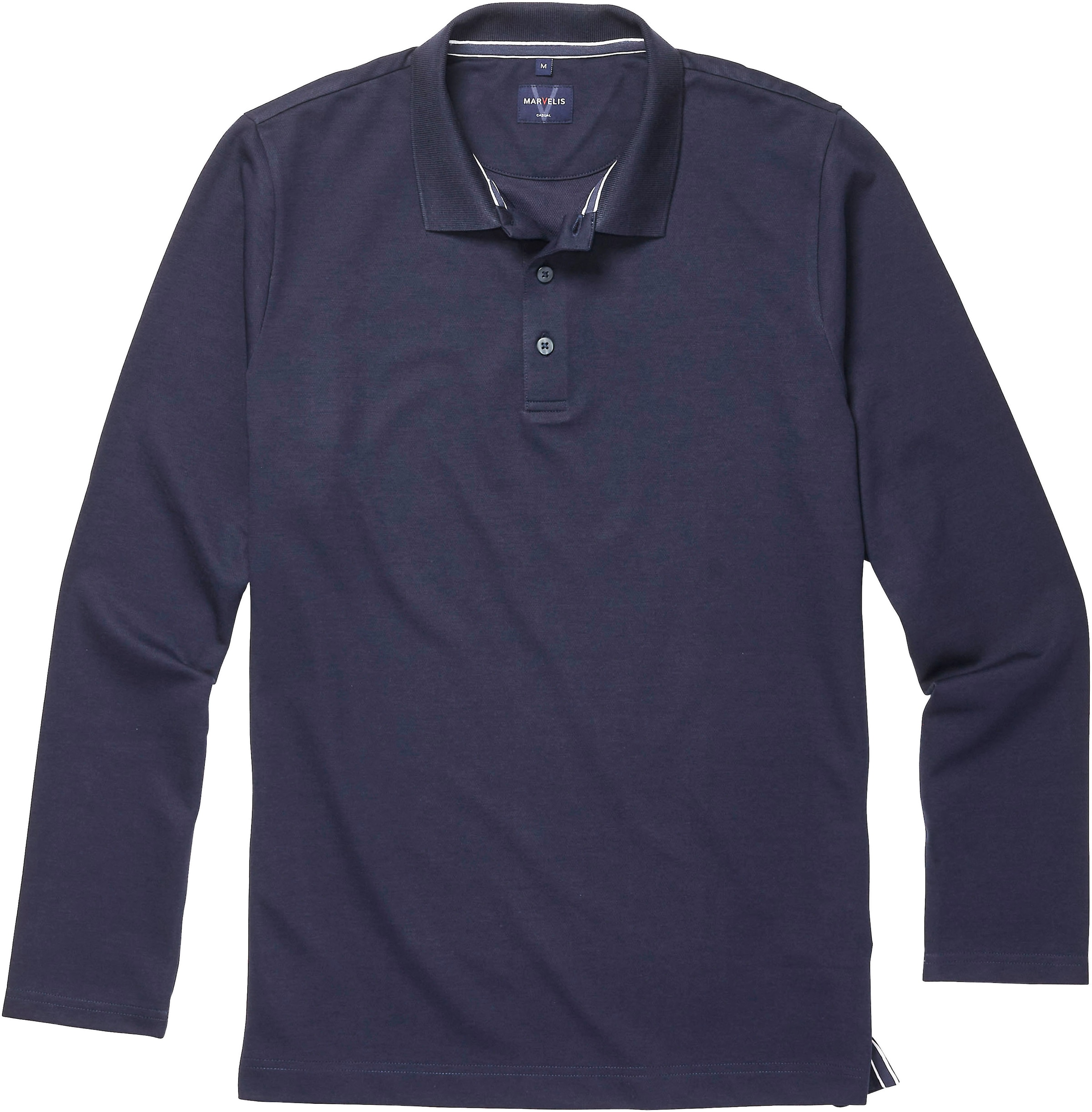 MARVELIS Langarm-Poloshirt