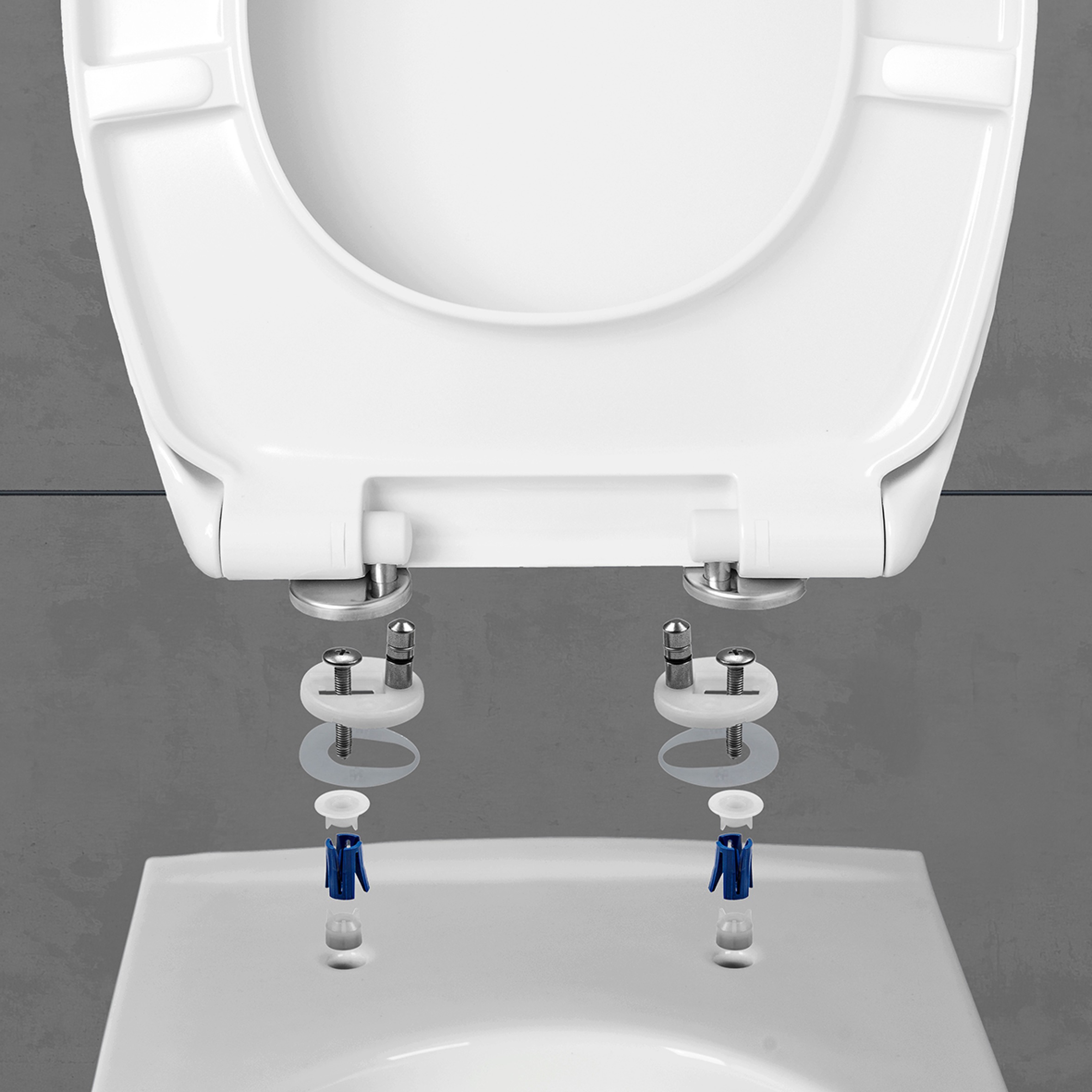 CORNAT WC-Sitz »Flaches Design - Pflegeleichter Duroplast - Quick up & Clean Funktion«, Absenkautomatik - Bequeme Montage von oben / Toilettensitz