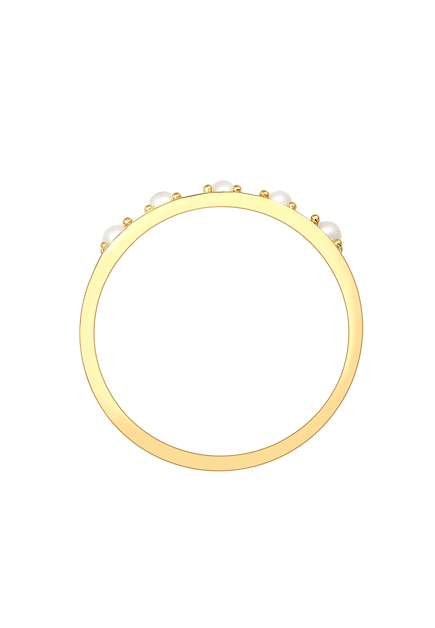 Elli Perlenring »Ring Synthetische Perle Weiß 925 Sterling Silber«