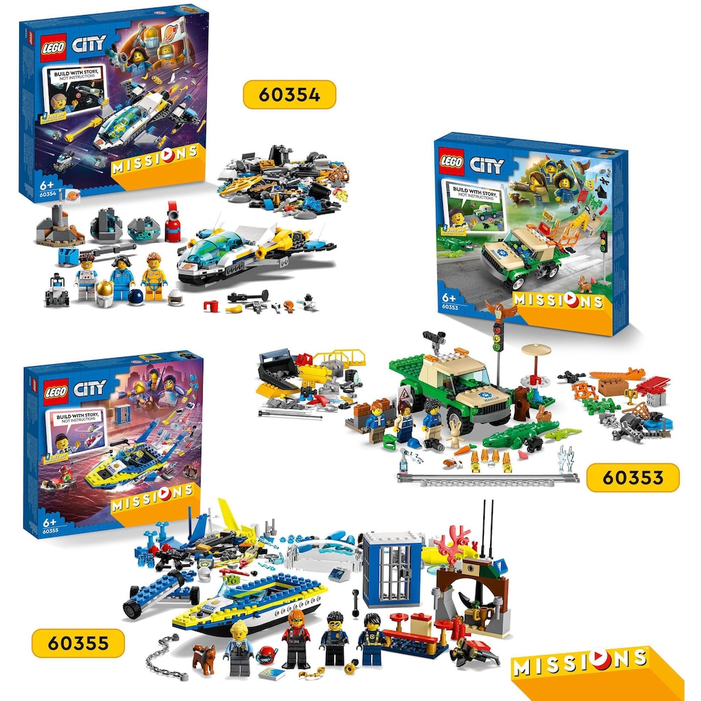 LEGO® Konstruktionsspielsteine »Detektivmissionen der Wasserpolizei (60355), LEGO® City«, (278 St.)