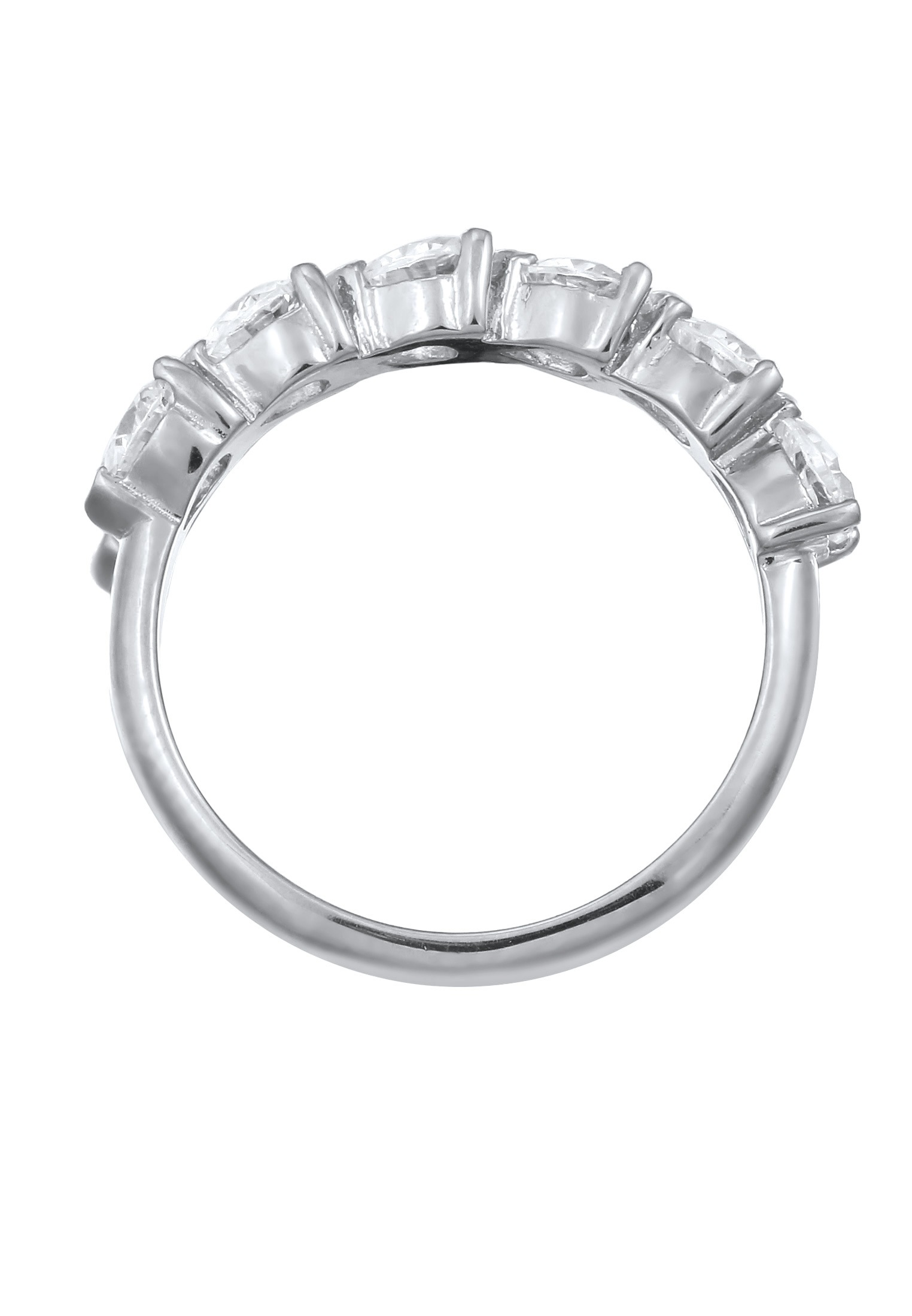 Elli Fingerring »Ring Herz Zirkonia Weiß 925 Sterling Silber«