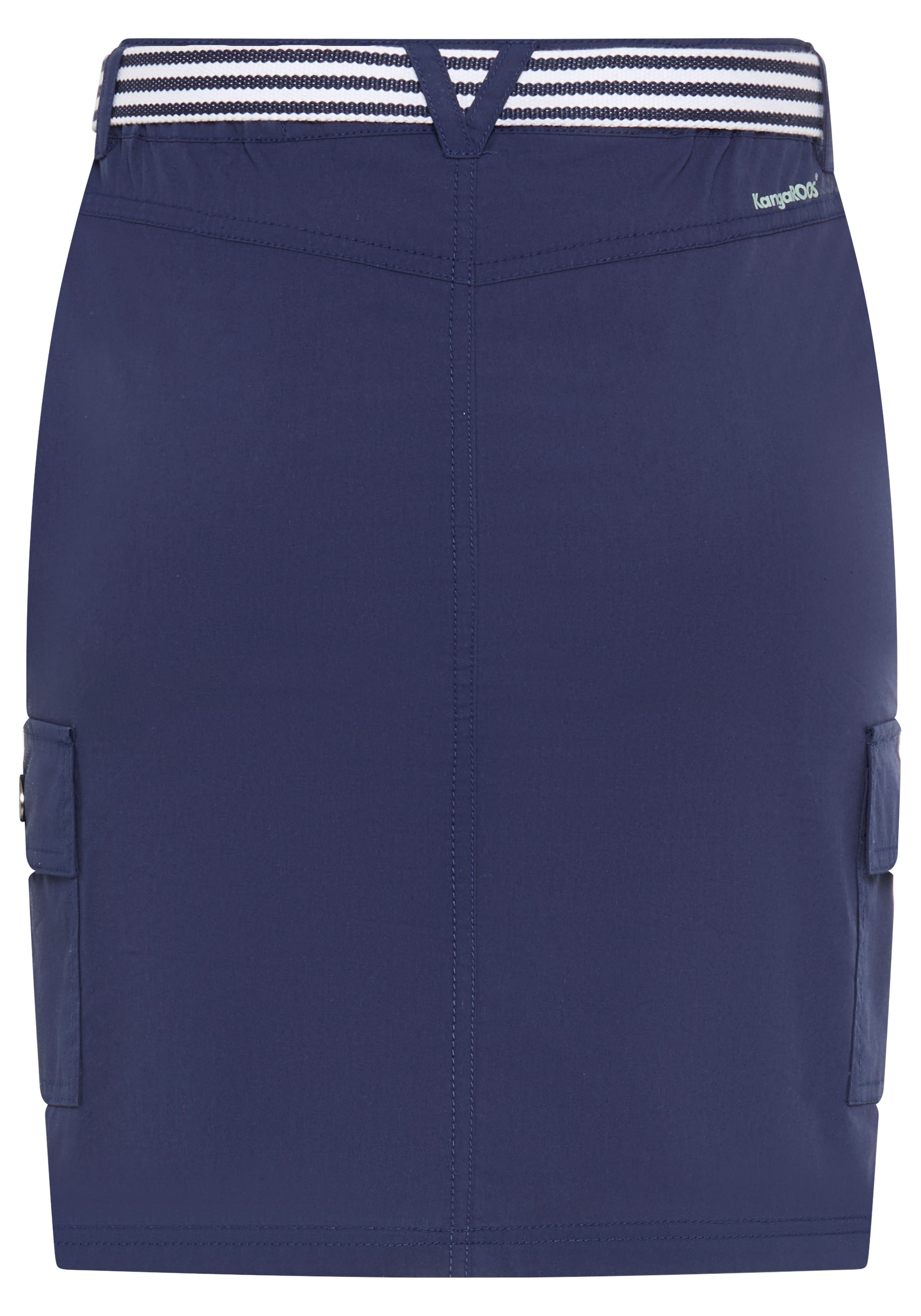 KangaROOS Cargorock ausgestellter Schnitt, kniefrei, aus Popeline, mit Eingrifftaschen