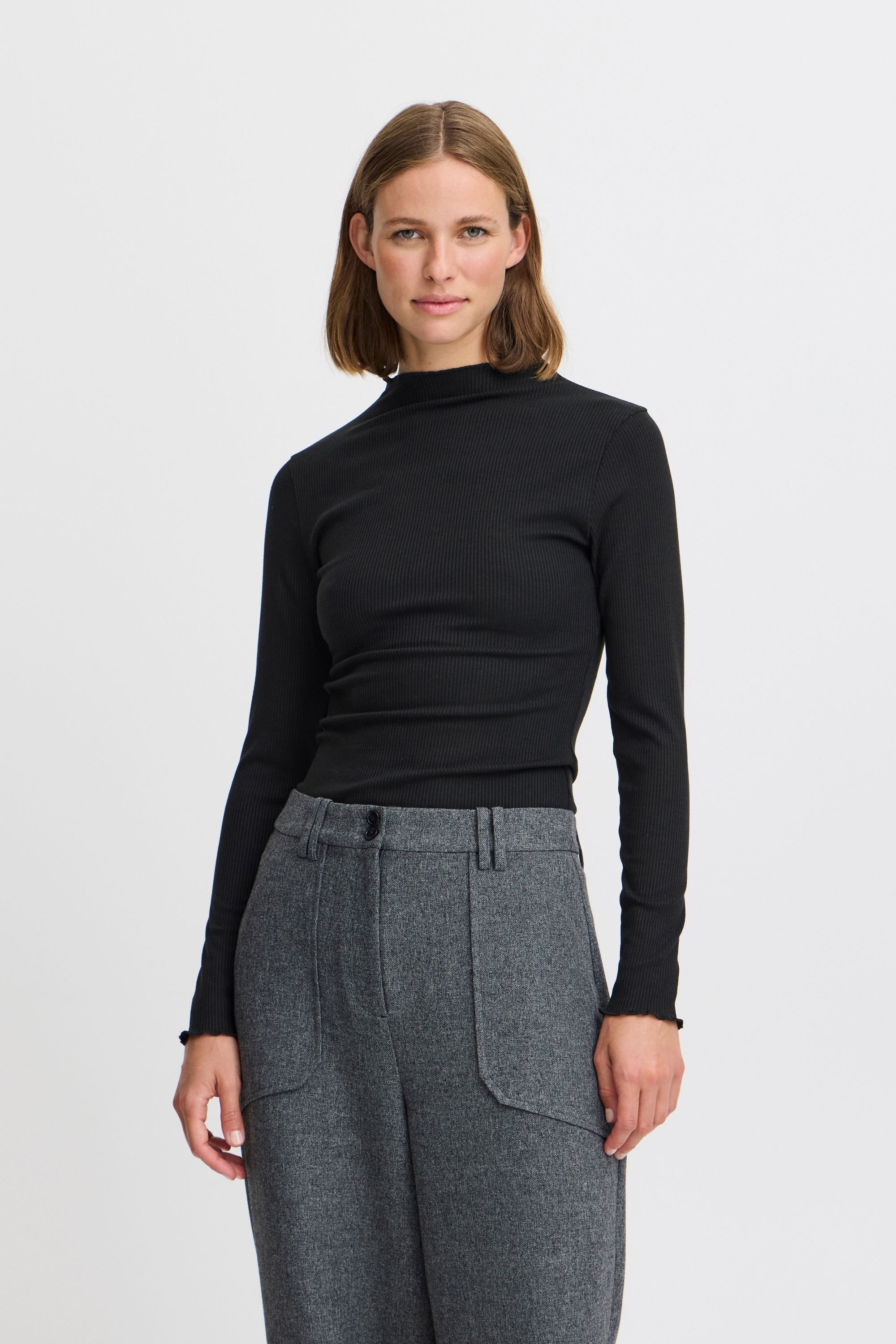 b.young Sweatshirt »Shirttop BYPAPILONE HIGH NECK TSHIRT -«
