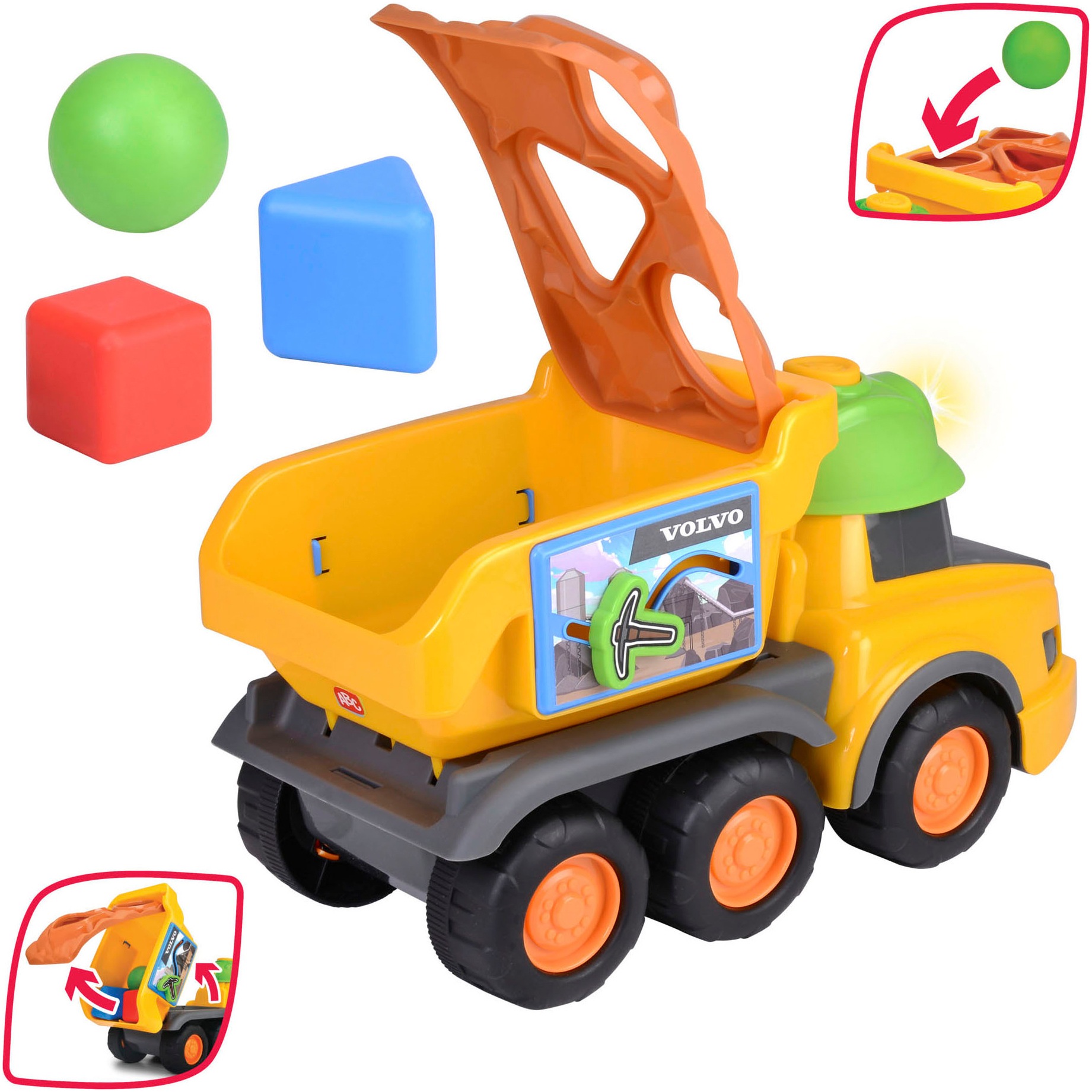 Dickie Toys Steckspielzeug »ABC Harry Hauler Sortierfahrzeug«, mit Licht- und Soundeffekt