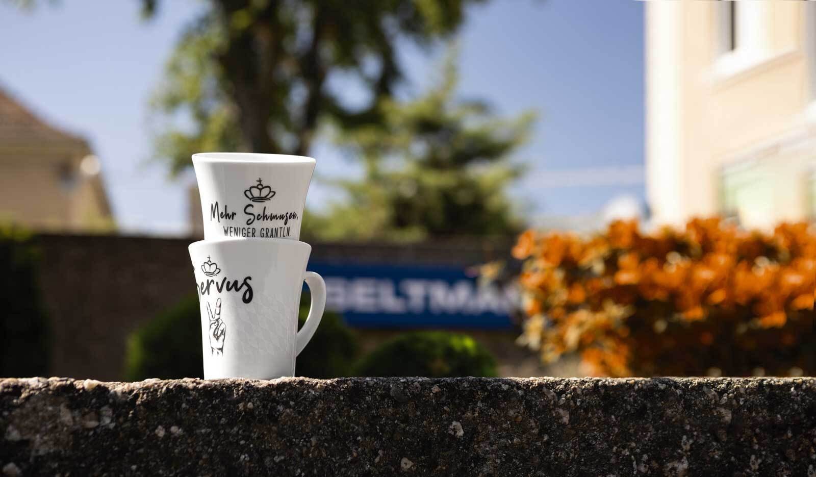 Seltmann Weiden Becher »Henkelbecher Bayern 400 ml 6er Set weiß« Spülmaschinengeeignet, Mikrowellenfest, Ofenfest