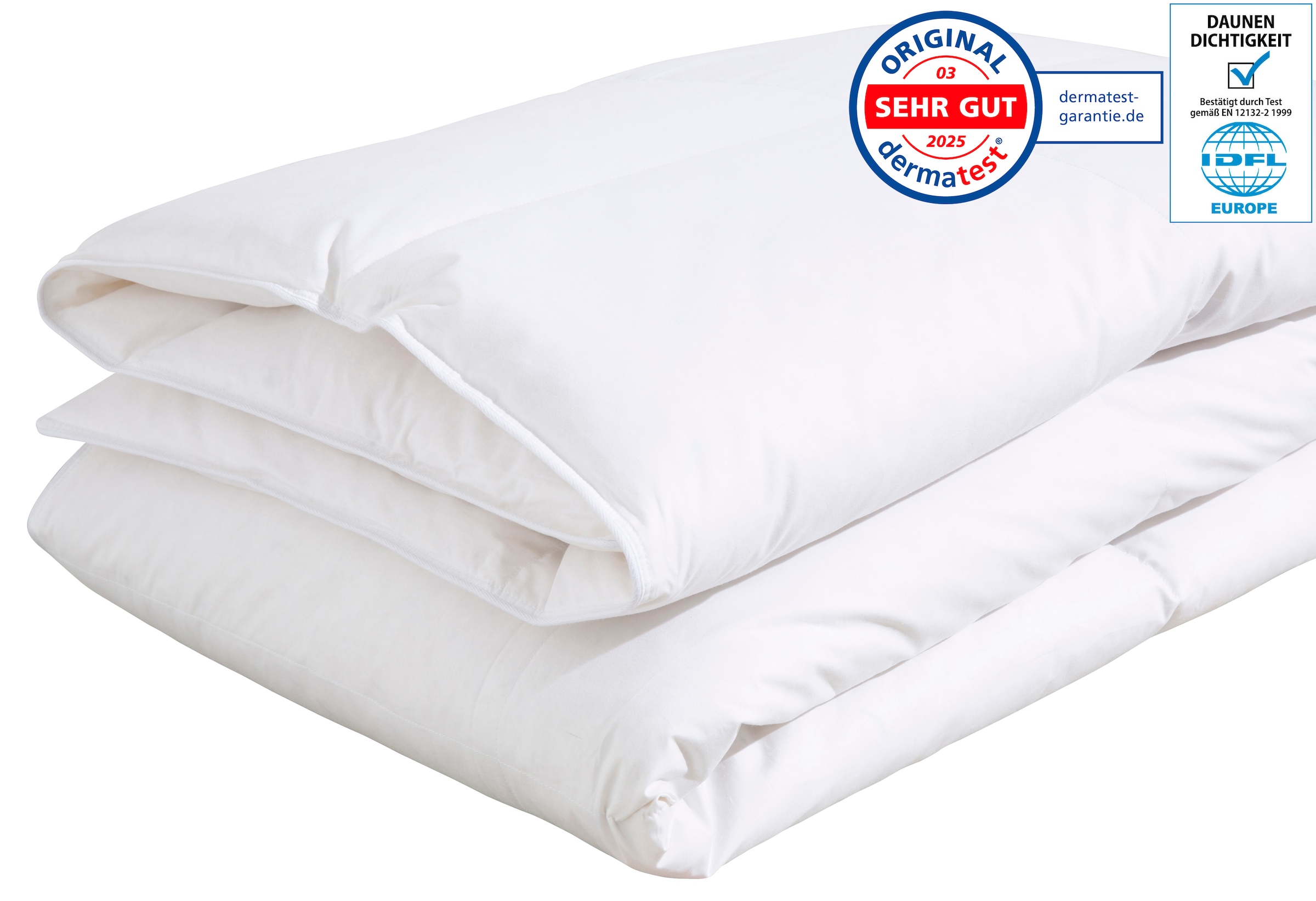 OTTO home Federbettdecke »RINA, Bettdecke in 135x200 cm & 155x220 cm, Made in Germany« normal Füllung 70% Federn & 30% Daunen Bezug Baumwolle 1 Stk. tlg. Bettdecken, Sommer, Winter, Decke, Made in Germany