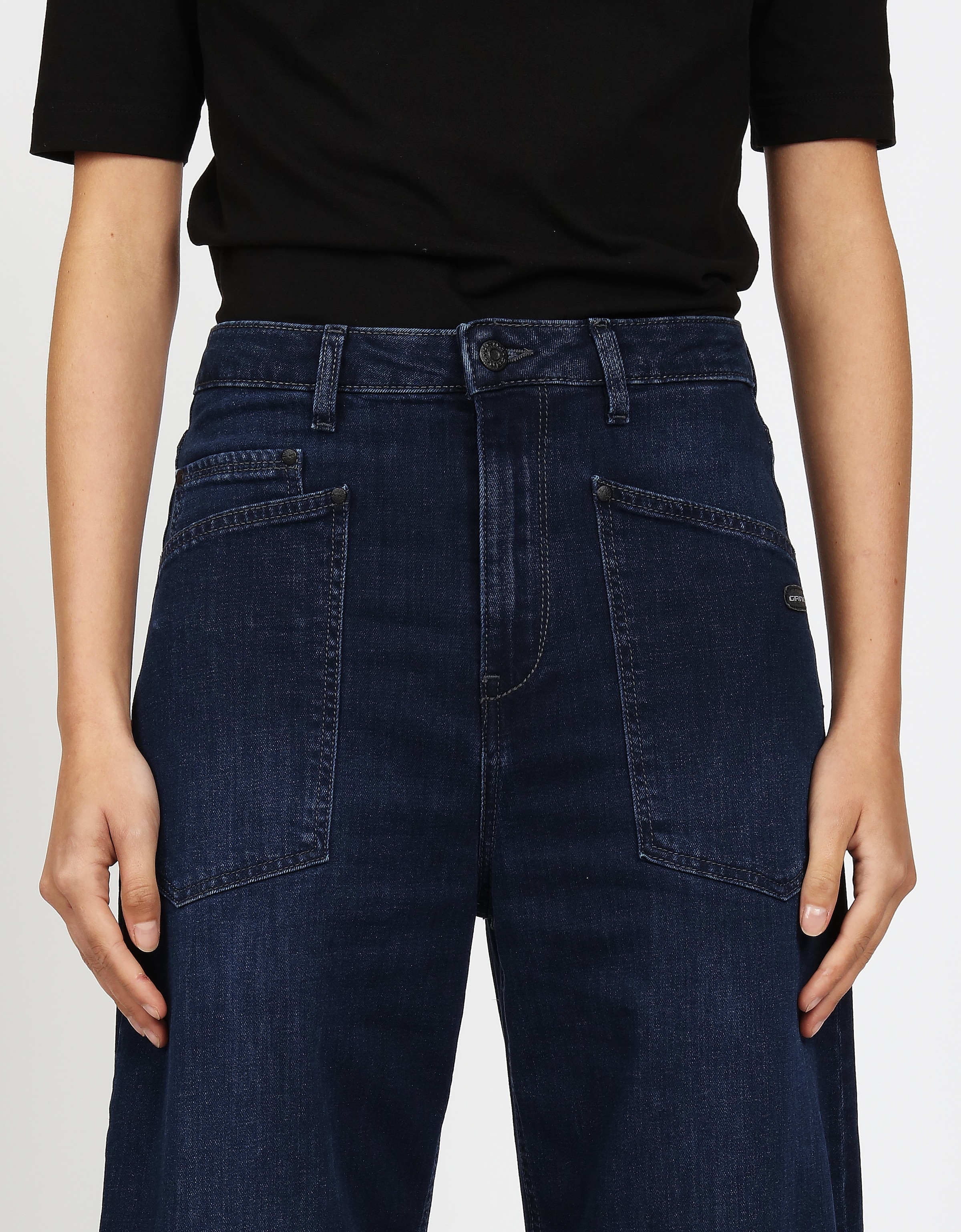 GANG Relax-fit-Jeans »94ODINA« O-Shape mit aufgesetzten Taschen