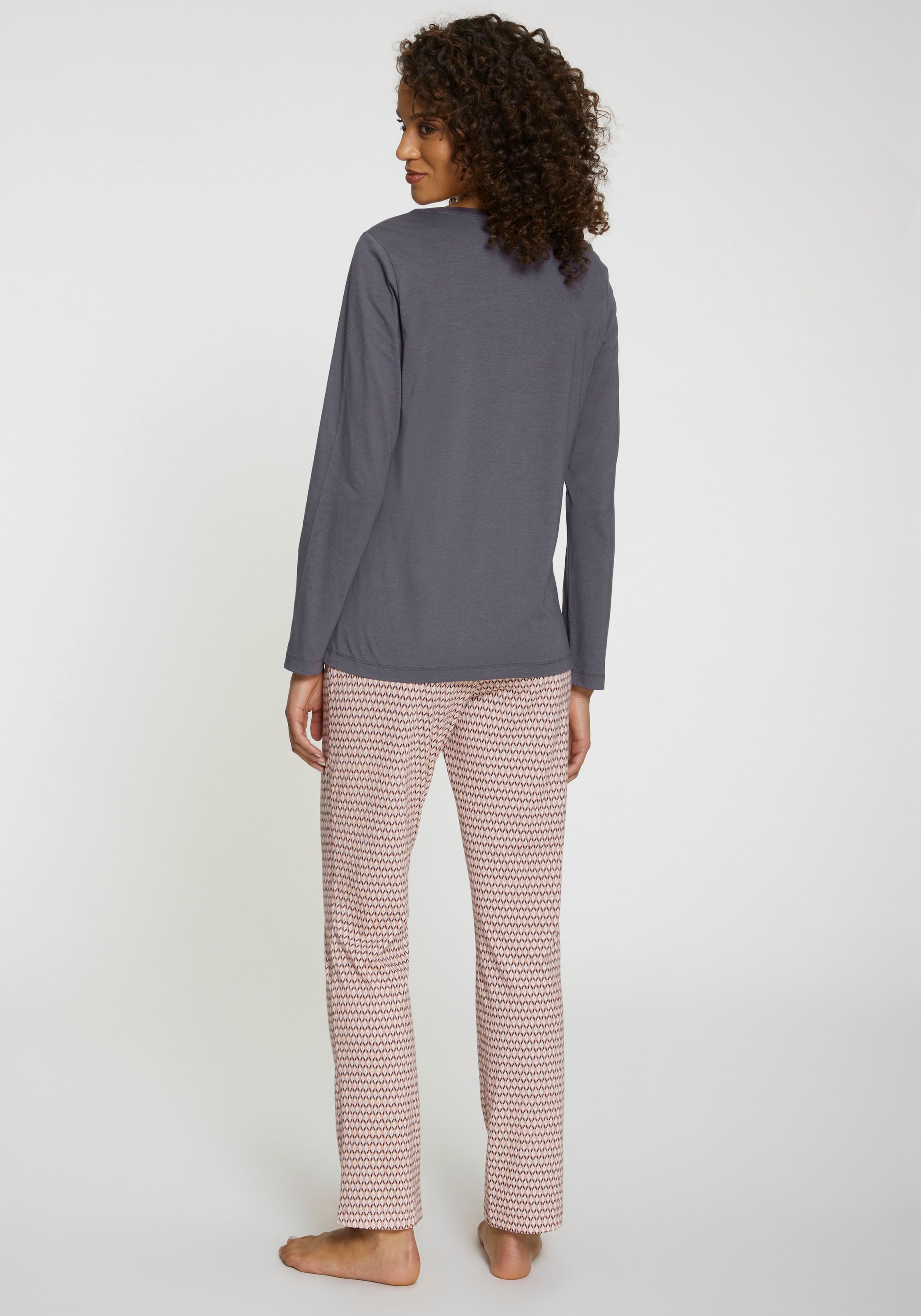 s.Oliver Pyjama Set, 2 mit bedruckter Hose