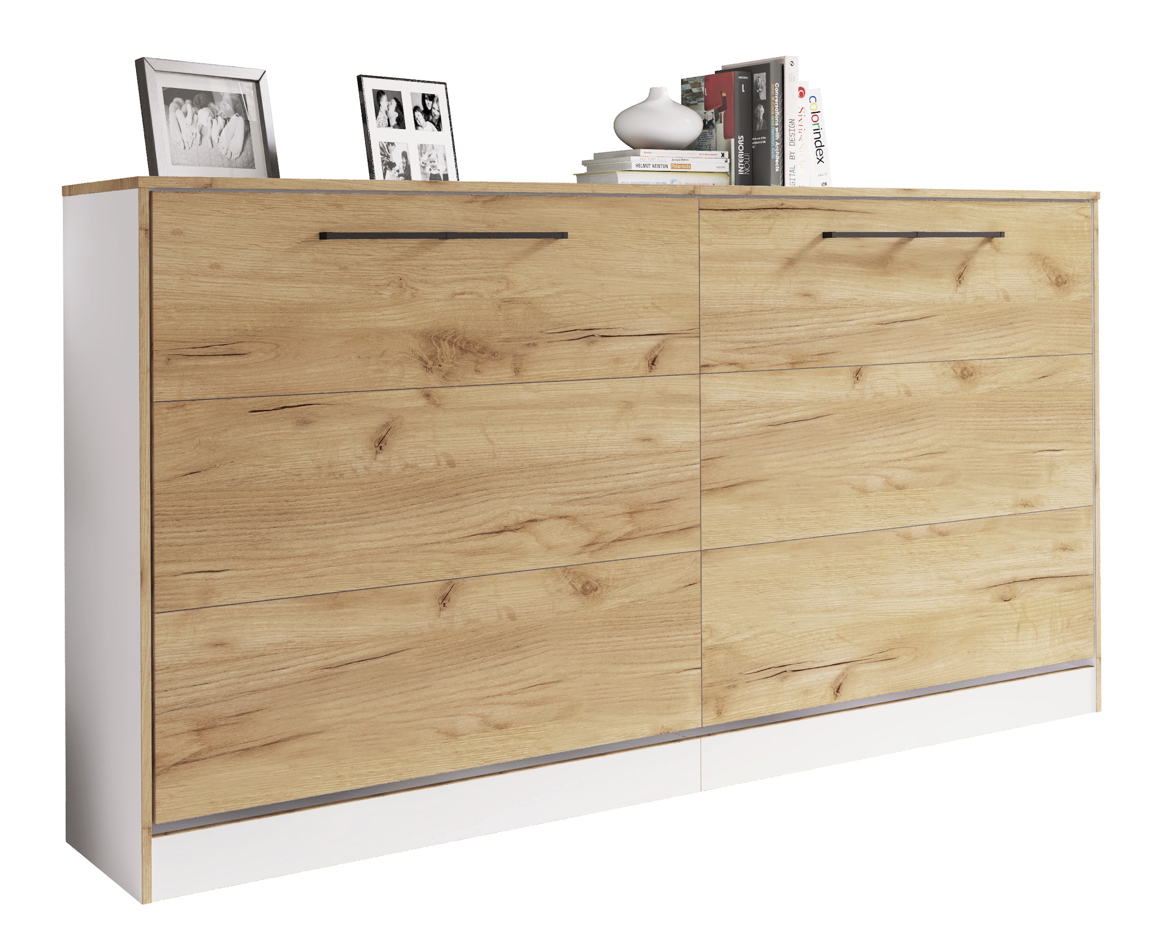 VCM Stauraumschrank »Schrankbett, Wandklappbett Lattenrost 90x200 cm« 1 Stk. tlg.