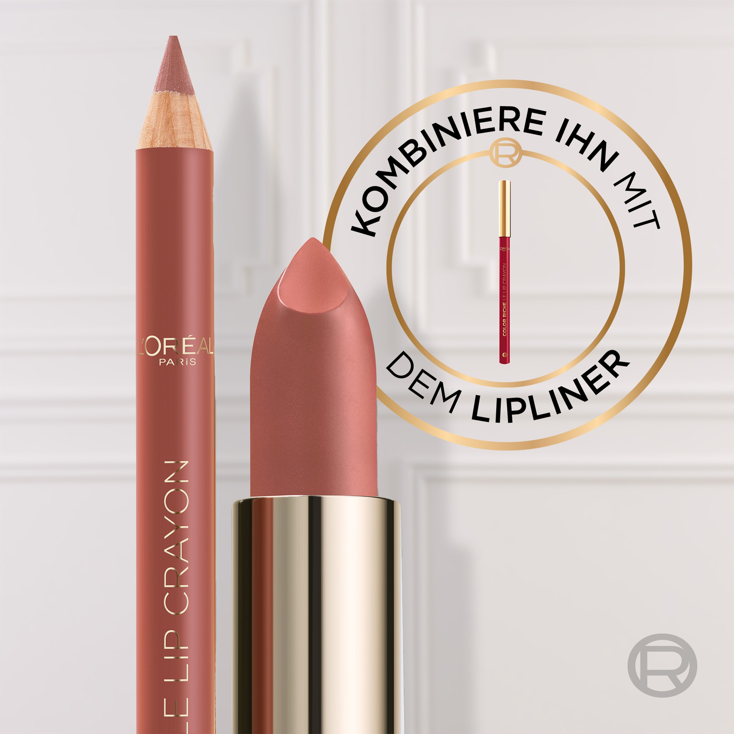 L'ORÉAL PARIS Lippenstift »COLOR RICHE BLURRED MATTE LIPPENSTIFT« seidig-mattes Finish, leuchtende Farben