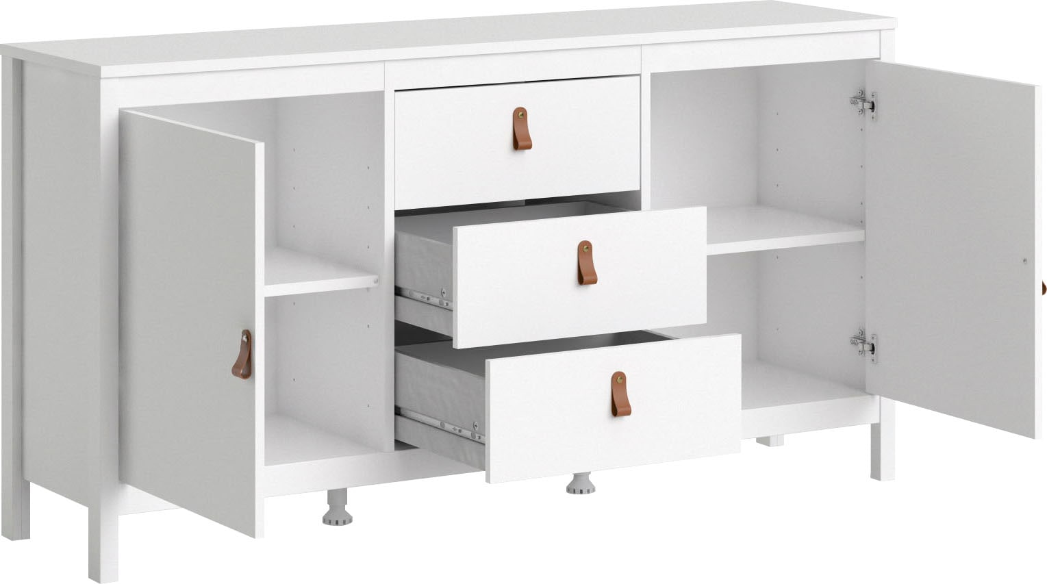 Home affaire Sideboard »Madrid, Aufbewahrung, Schubladenschrank, Sideboard,«, mit 2 Türen und 3 Schubladen, Breite 151 cm, Höhe 80 cm