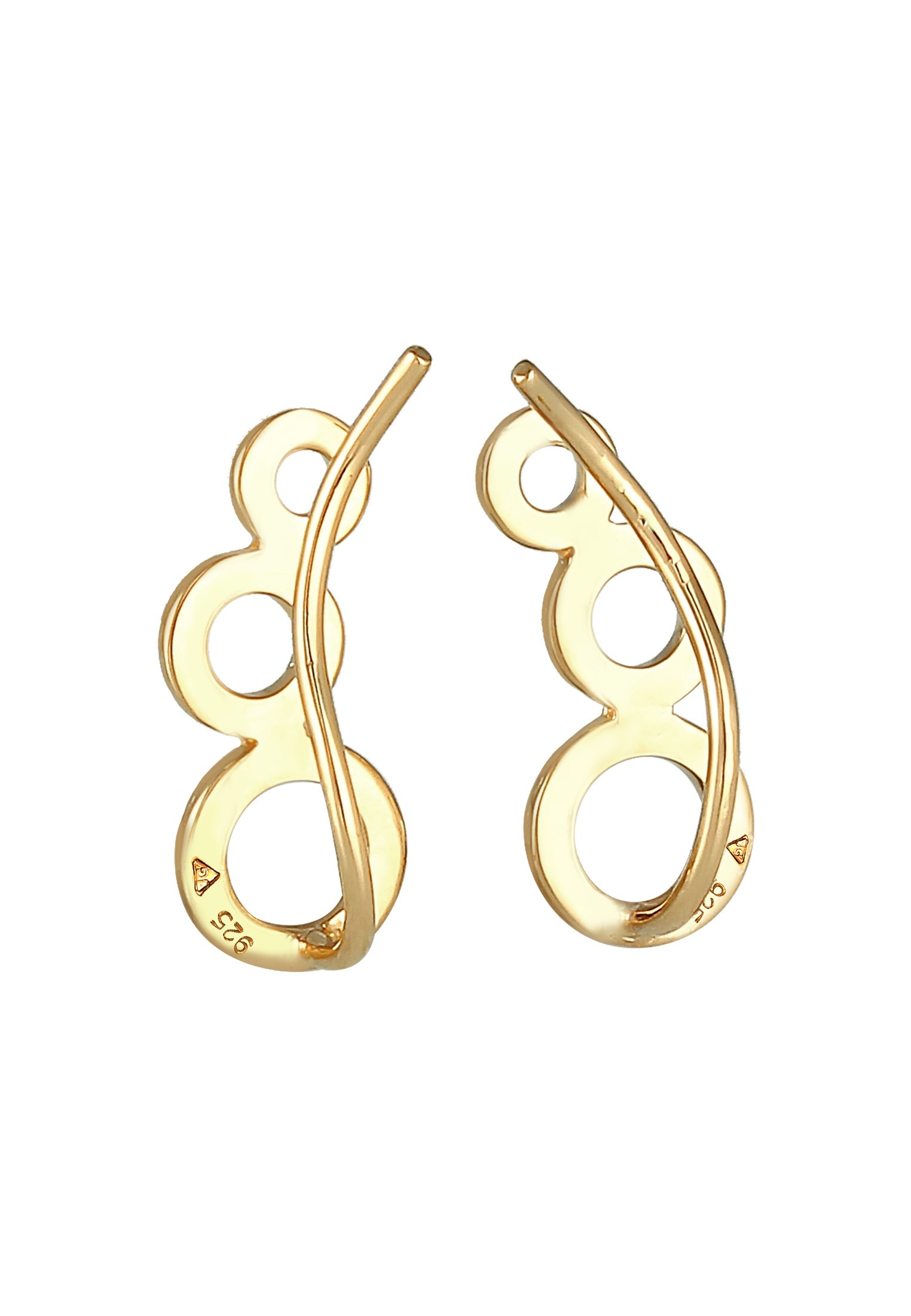 Elli Paar Ohrstecker »Ohrringe Ear Climber Rund Kreis Look 925 Silber«