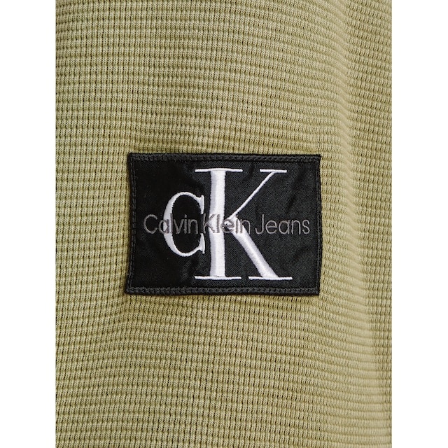 Calvin Klein Jeans Langarmshirt »WASHED BADGE WAFFLE LS TEE«, mit Logopatch  bestellen bei OTTO