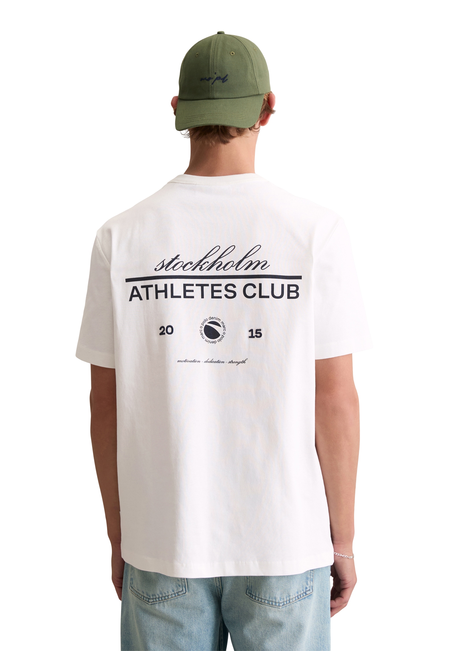 Marc O'Polo DENIM T-Shirt mit großem Rückenprint, relaxed fit, Rundhals