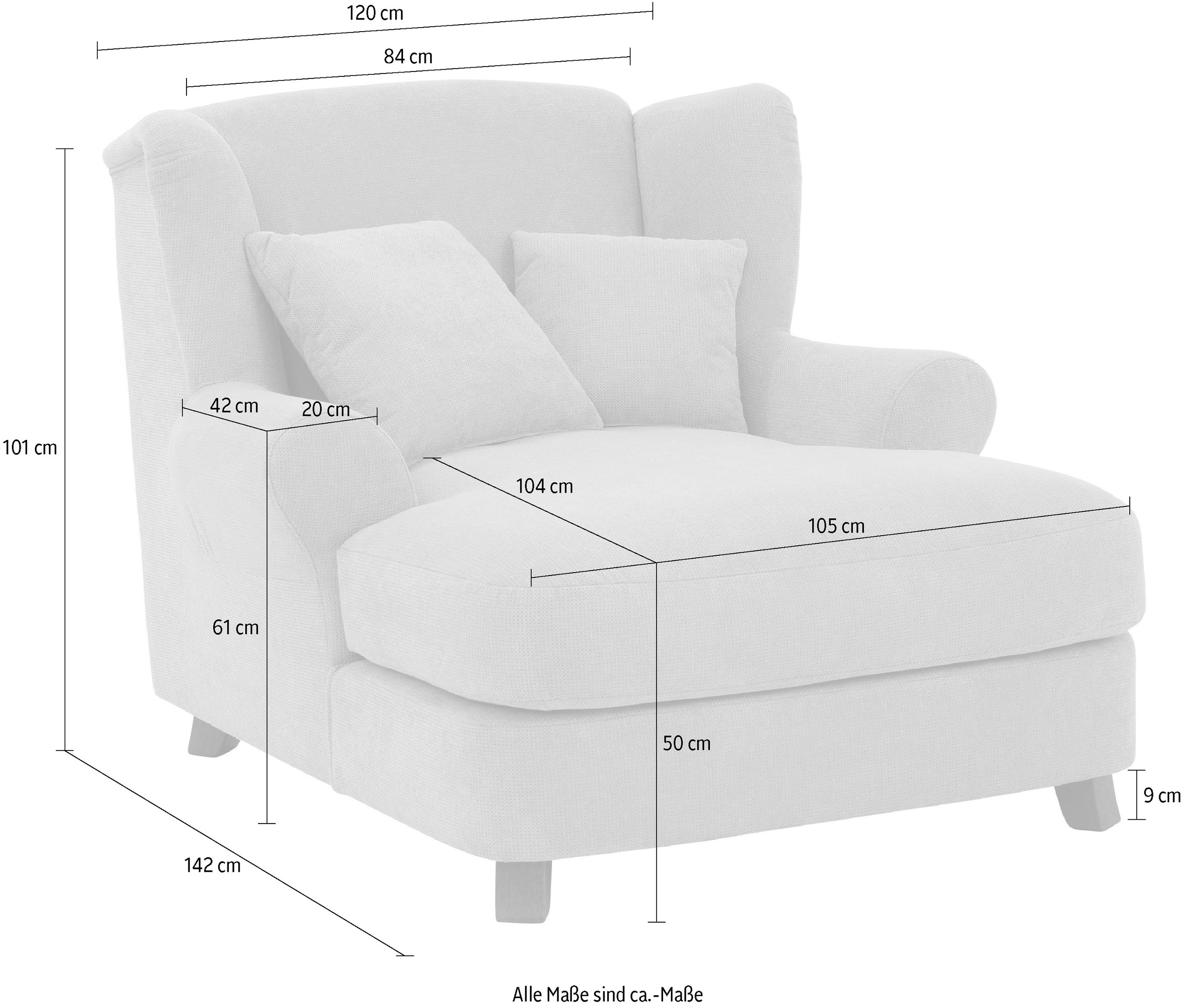 Home affaire XXLSessel »Oase«, MegaSessel XXL, Ohrensessel incl