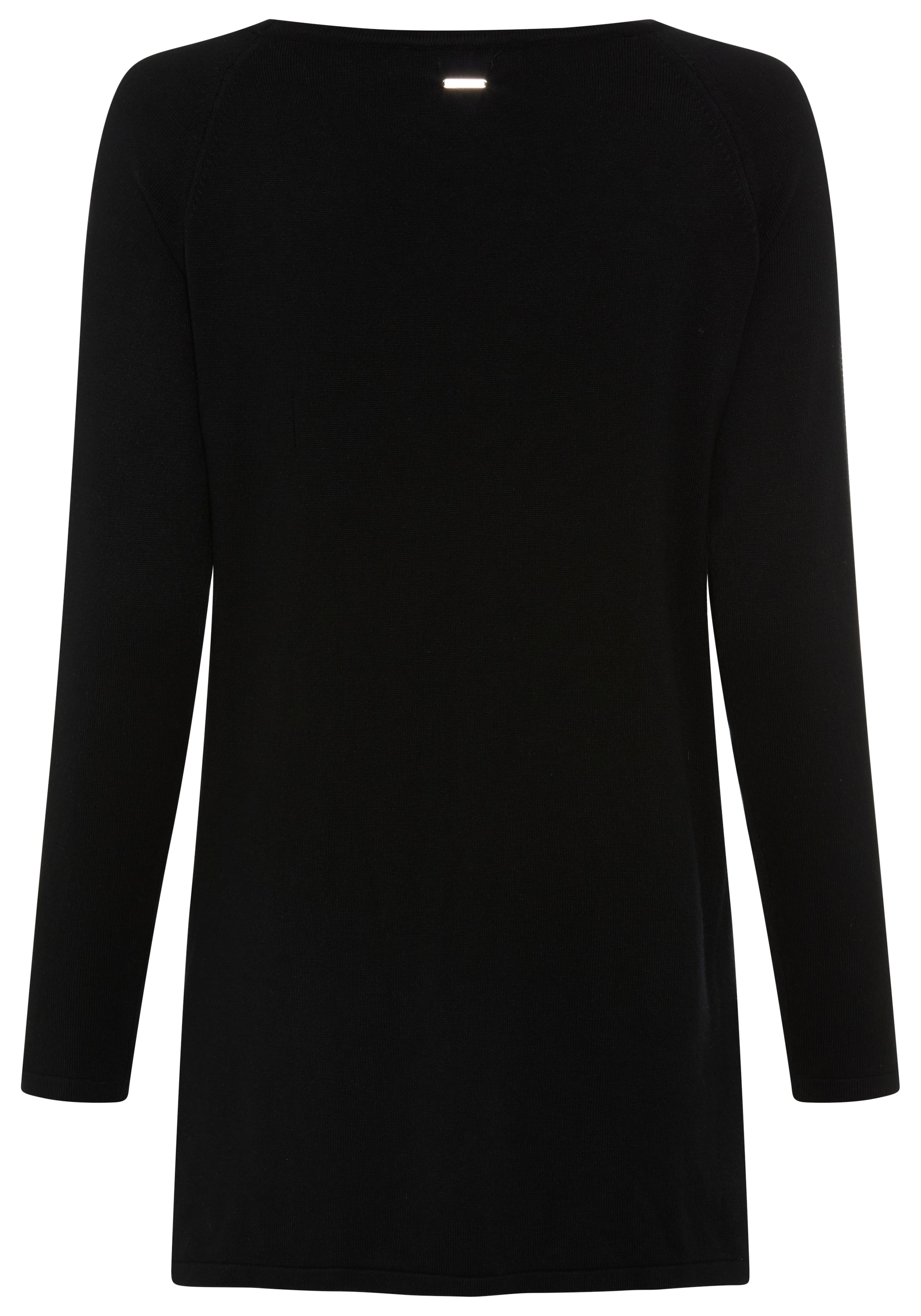 Laura Scott Longpullover mit Glitzersteinen und seitlichen Schlitzen