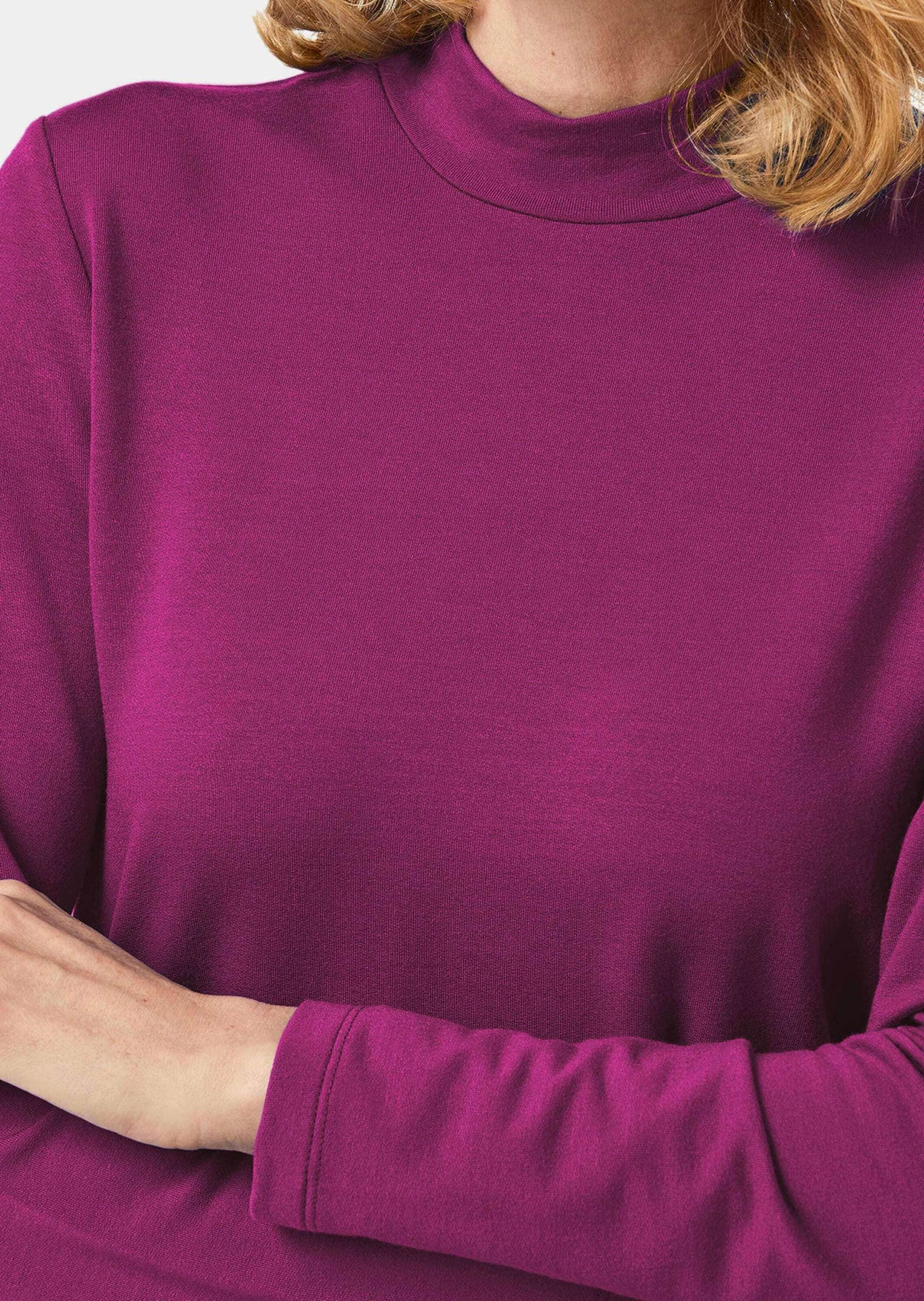 GOLDNER Longpullover »Stehbundshirt Stehkragenshirt mit Langarm«