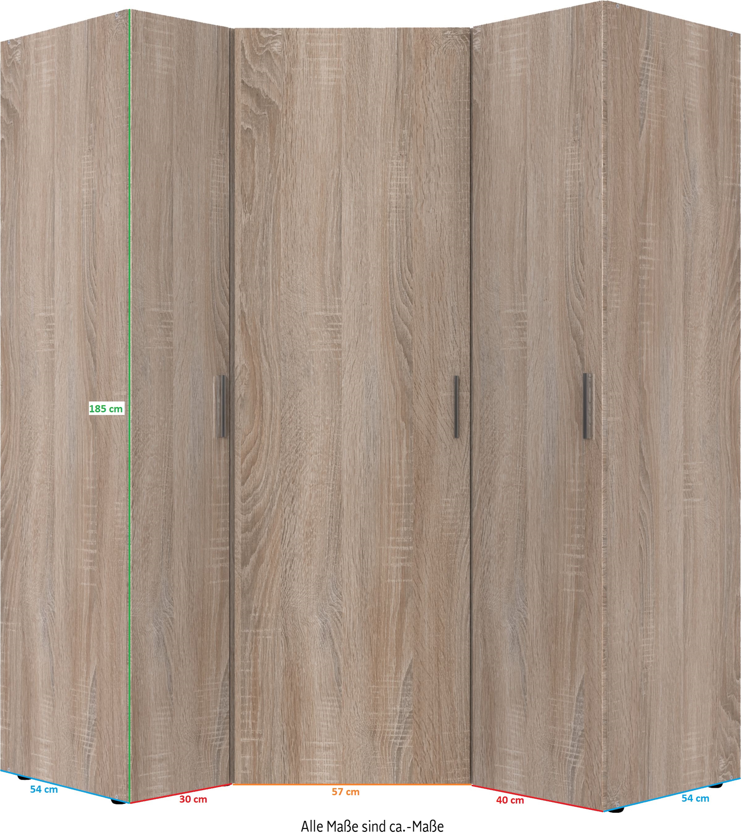 Wimex Schranksystem »Münster«, (Spar-Set, 3tlg: Eckschrank+ 2 Schränke 30cm und 40cm breit), Mehrzweckschrank