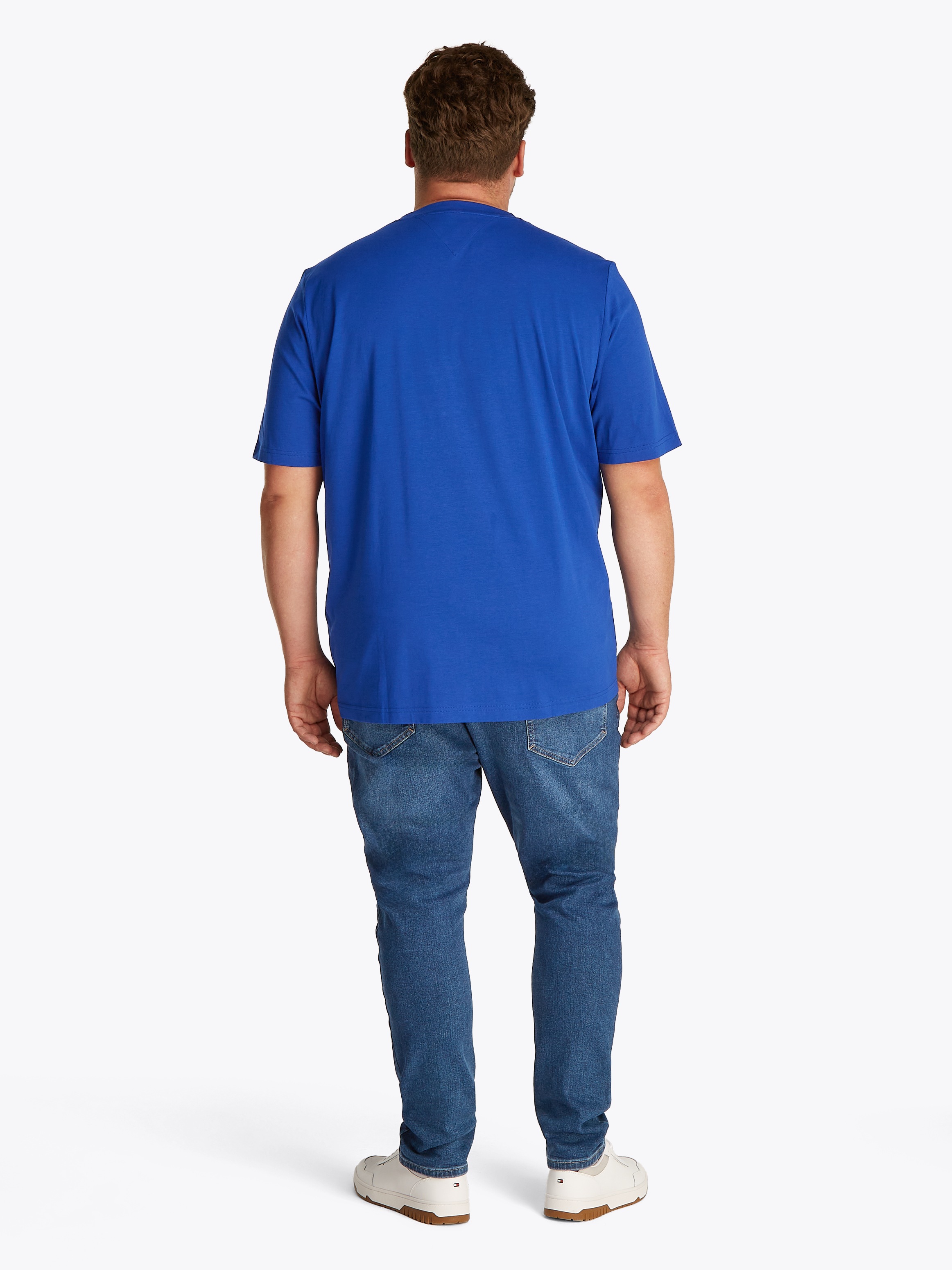 Tommy Hilfiger Big & Tall T-Shirt »BT-HILFIGER CENTER STACK TEE-B«, Große Größen, mit mehrfarbigen Print