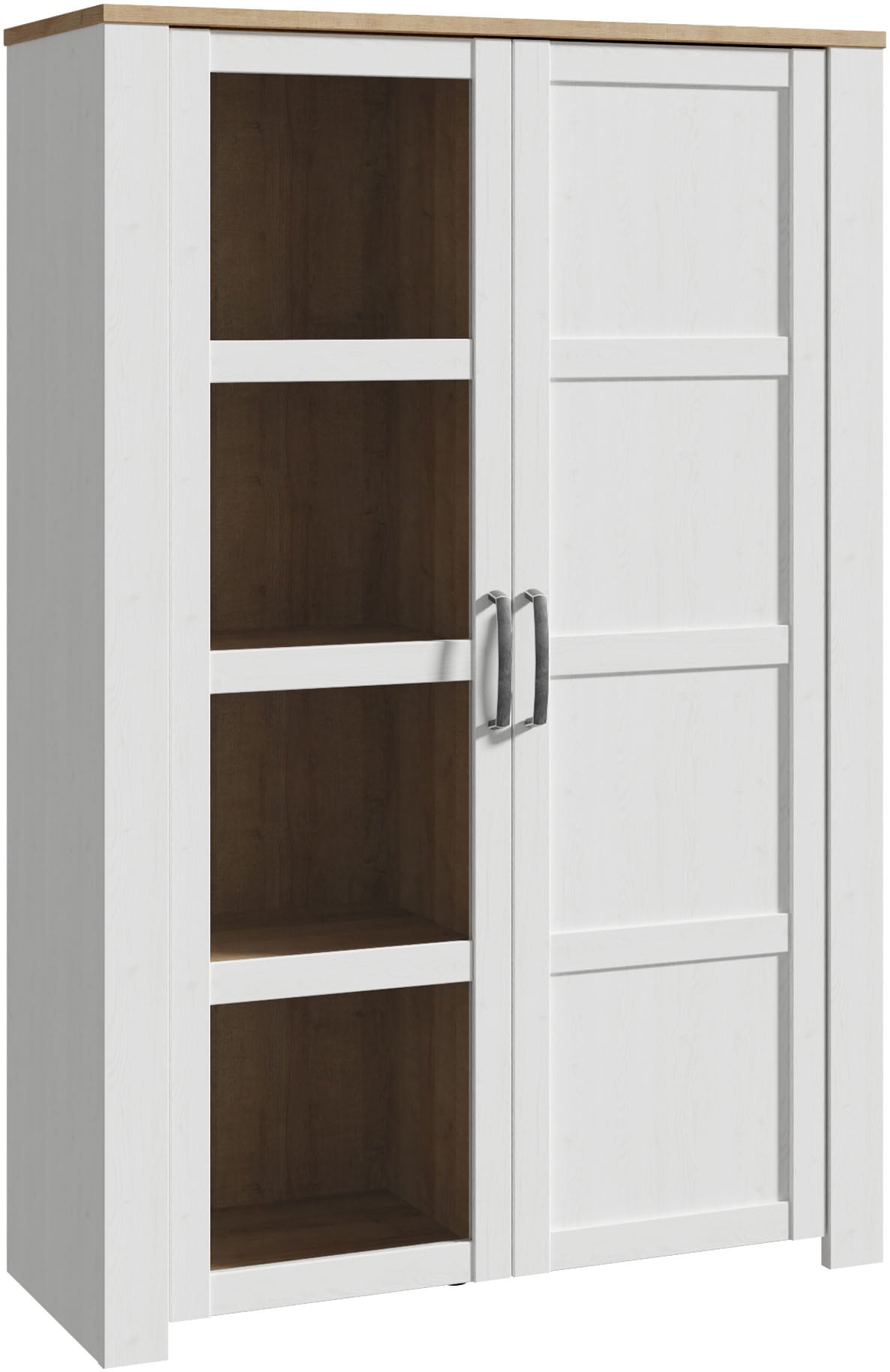 FORTE Highboard »Bohol, Vitrine mit Glastüre, viel Stauraum« B/H/T 106,4/160,6/42 cm Beleuchtung optional bestellbar
