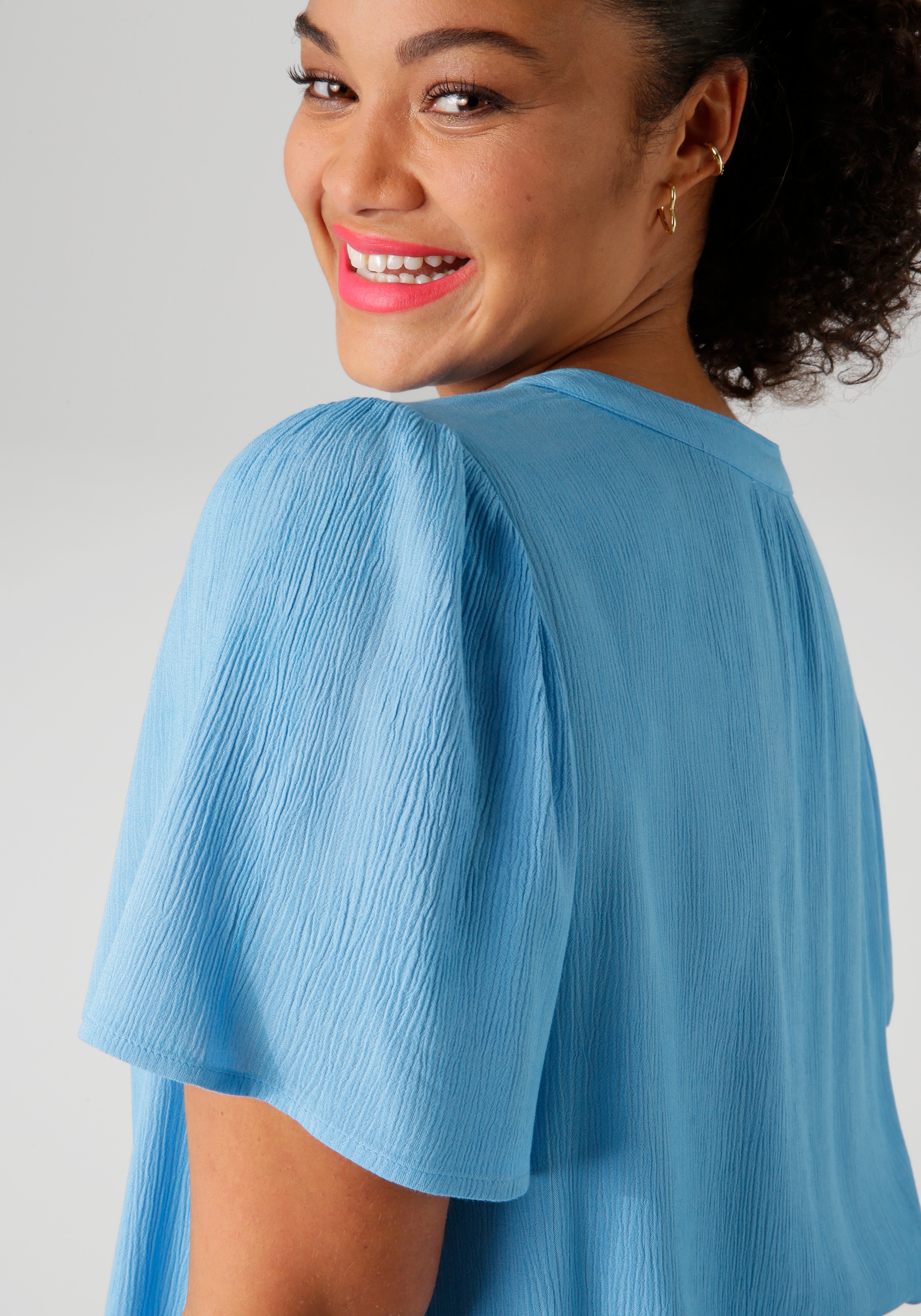 Aniston PLUS Longbluse, in trendiger Crepe-Qualität - NEUE KOLLEKTION