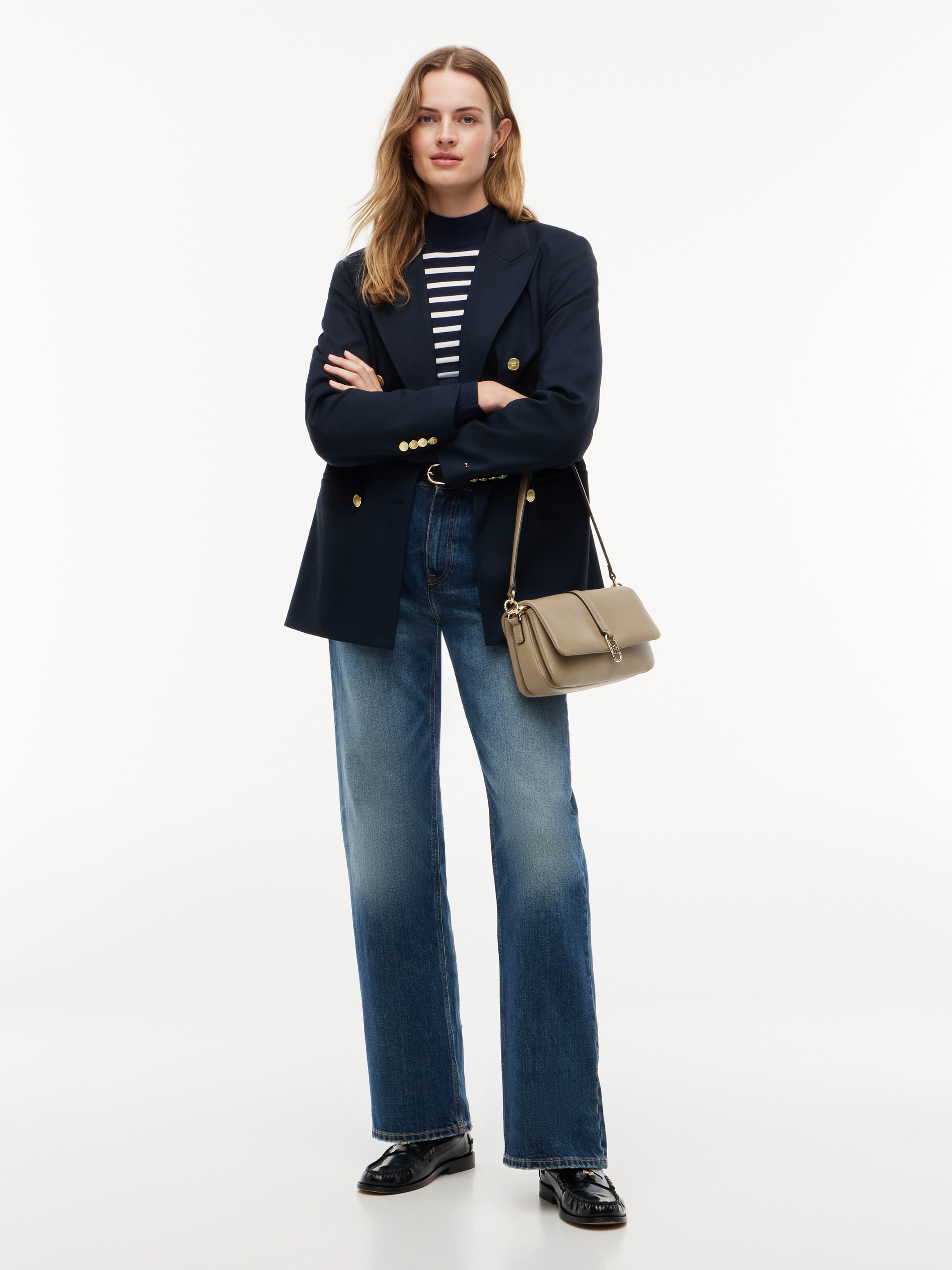 Tommy Hilfiger Umhängetasche »TH LIBRE CONV FLAP CROSSOVER« Damen Handtasche, Schultertasche mit TH-Logo Verschluss