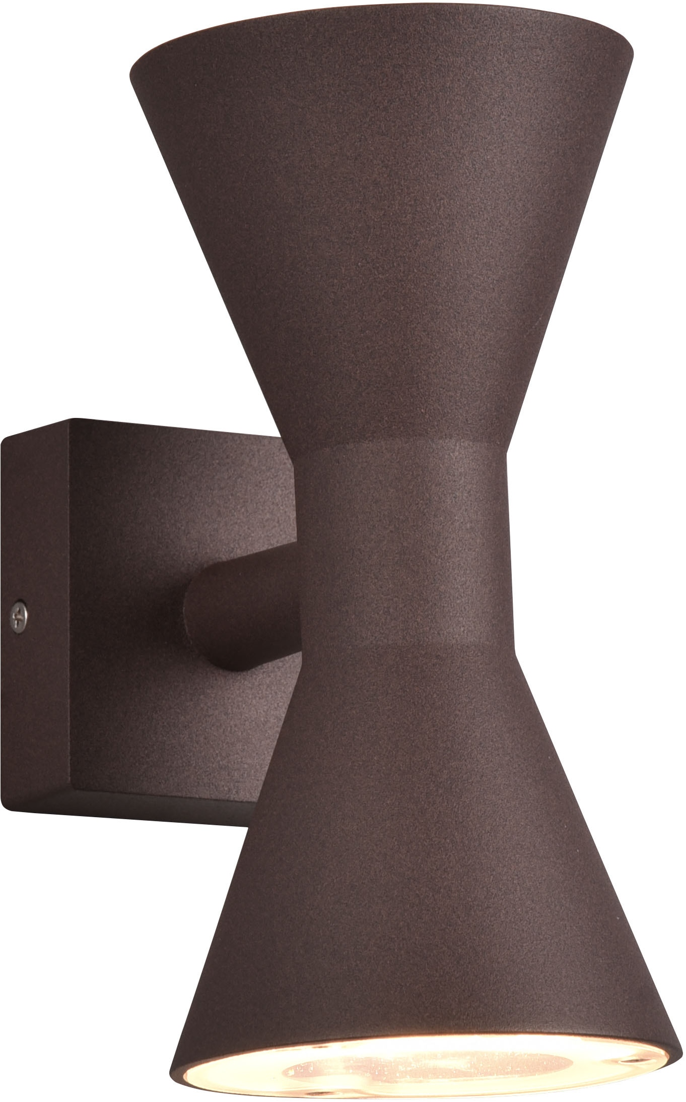 TRIO Leuchten Außen-Wandleuchte »ARDAS, up-and-down Licht Fassadenleuchte, exkl 2x GU10 max 10W, IP44« GU10 1 Stk. warmweiß - kaltweiß Outdoor Wandlampe in Sanduhr-Form, für Garten Terrasse Haustür Lampe