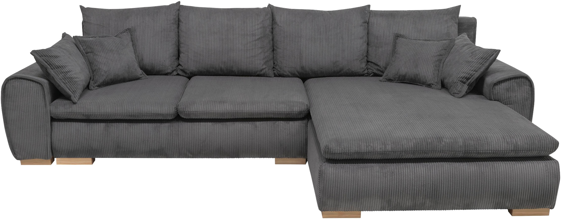 Home affaire Ecksofa »Katja«, Cord Bezug, inkl. Schlaffunktion und Stauraum
